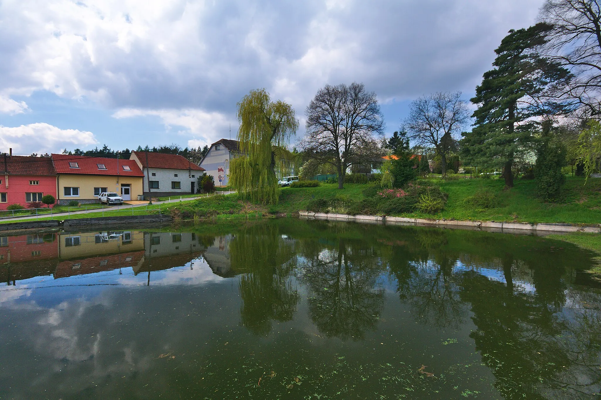 Photo showing: Rybník v horní části obce, Alojzov, okres Prostějov
