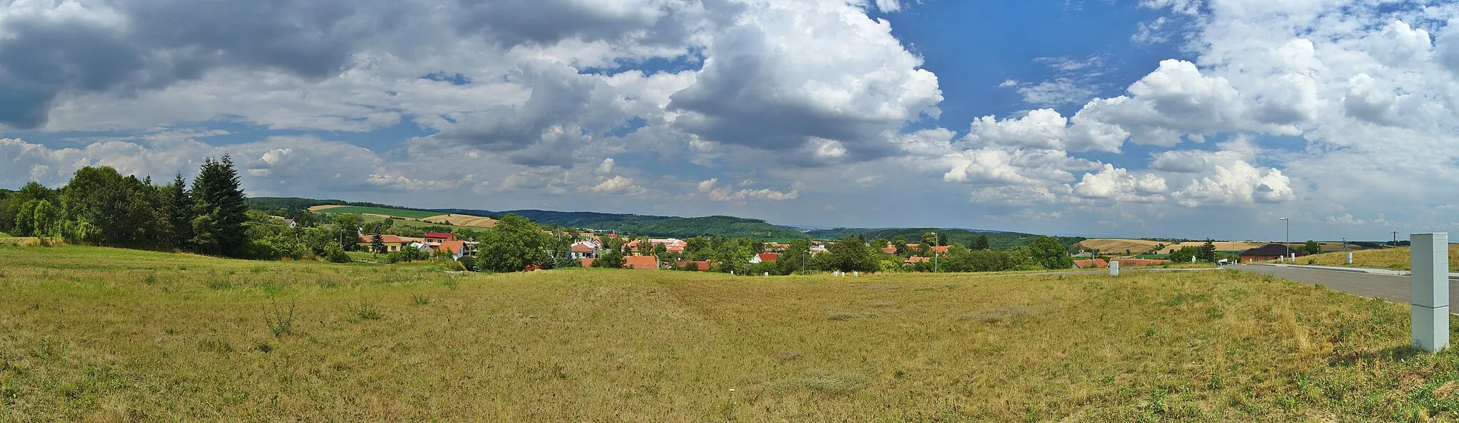 Photo showing: Panorama Ptení od jihu, okres Prostějov