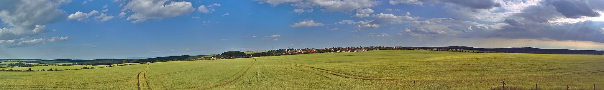 Photo showing: Panorama vesnice z vodojemu, Protivanov, okres Prostějov