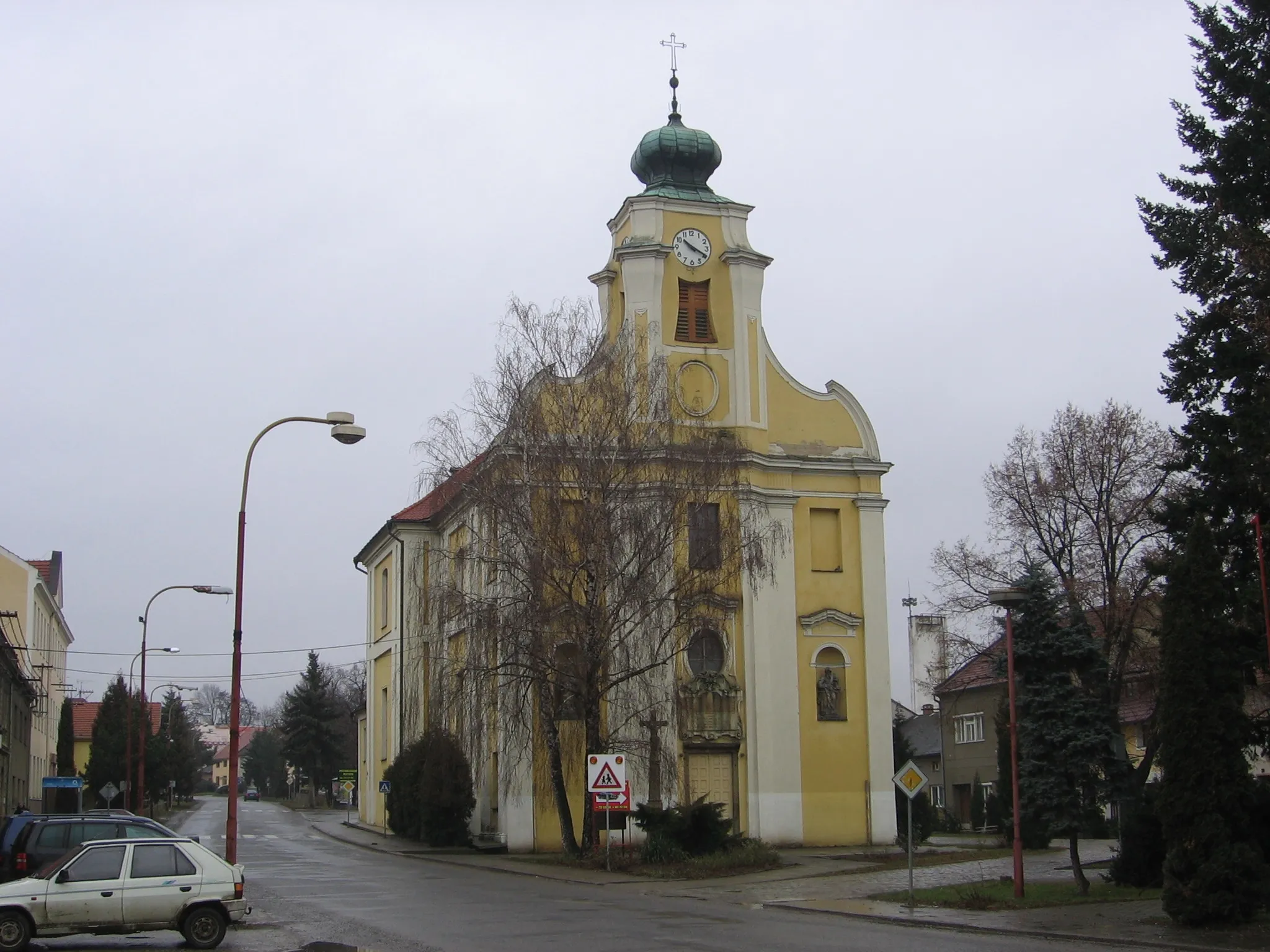 Photo showing: Church of the Exaltation of the Cross in Brodek u Prostějova (Olomouc Region, Czech Republic)