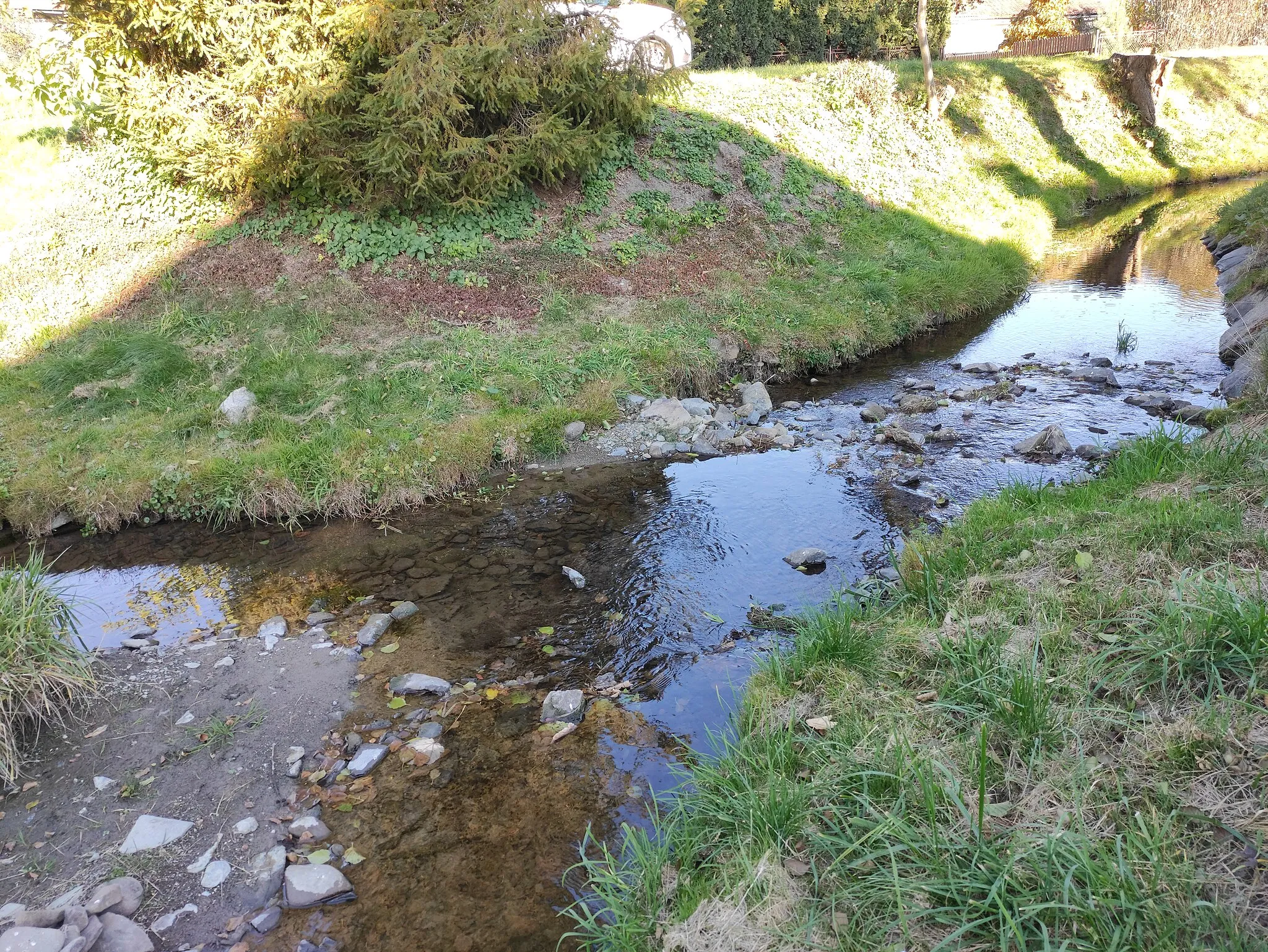 Photo showing: Soutok Luhy a Hradečného potoka, Nejdek, Bělotín, okres Přerov