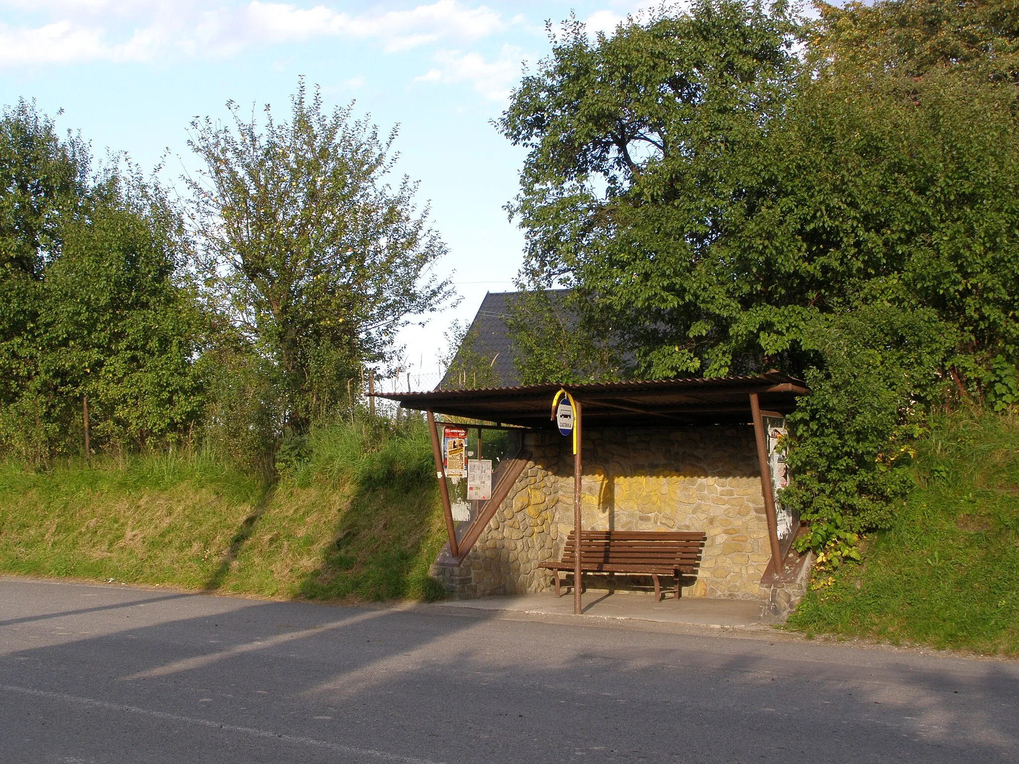 Photo showing: Metylovice, Vrchovina, autobusová zastávka