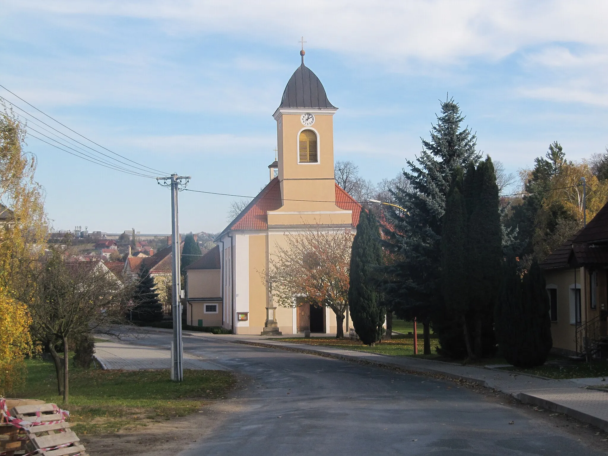 Photo showing: Domanín in Hodonín District, Czech Republic. Church.