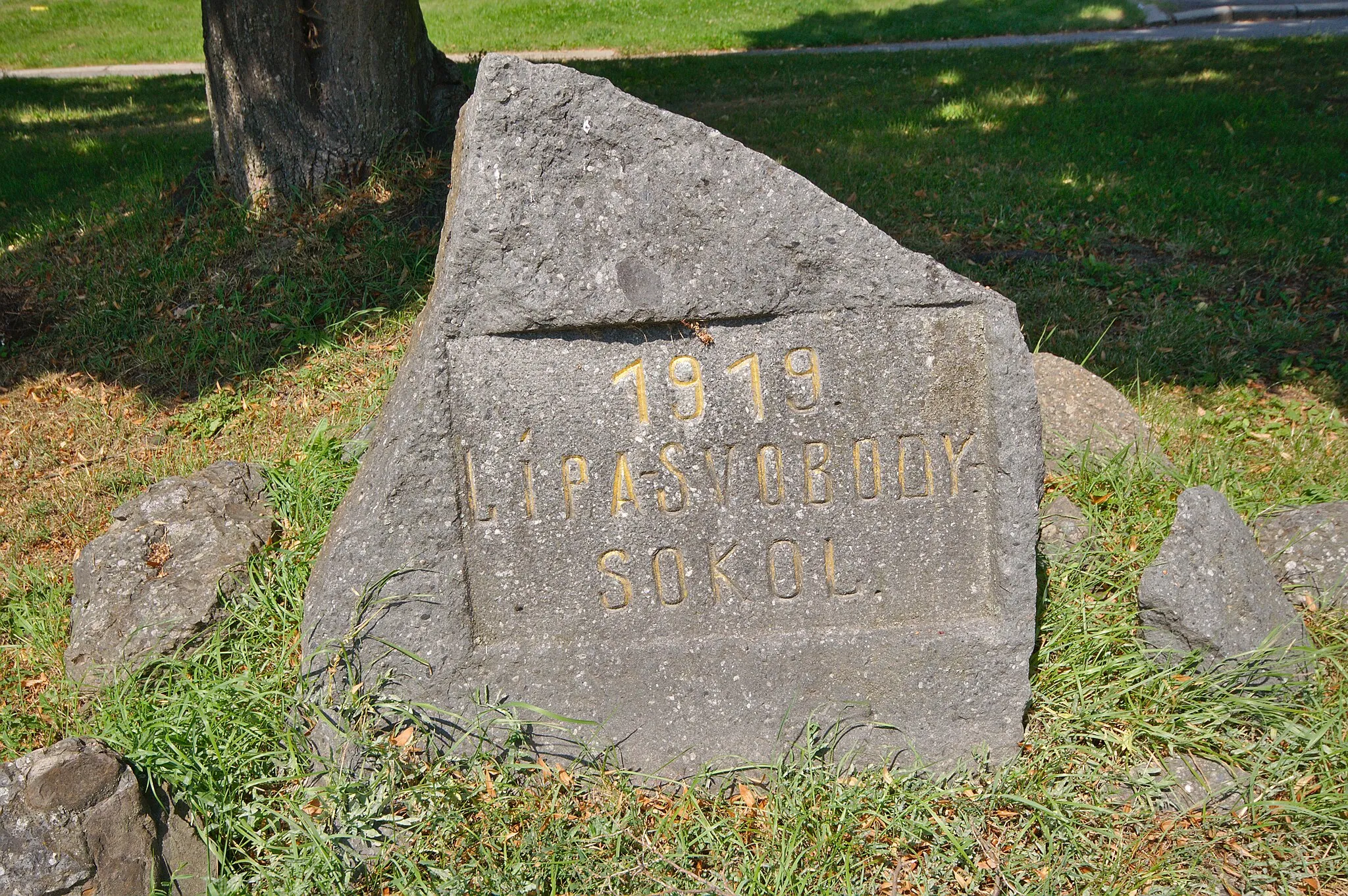 Photo showing: Památný kámen u Lípy svobody, Pustiměř, okres Vyškov