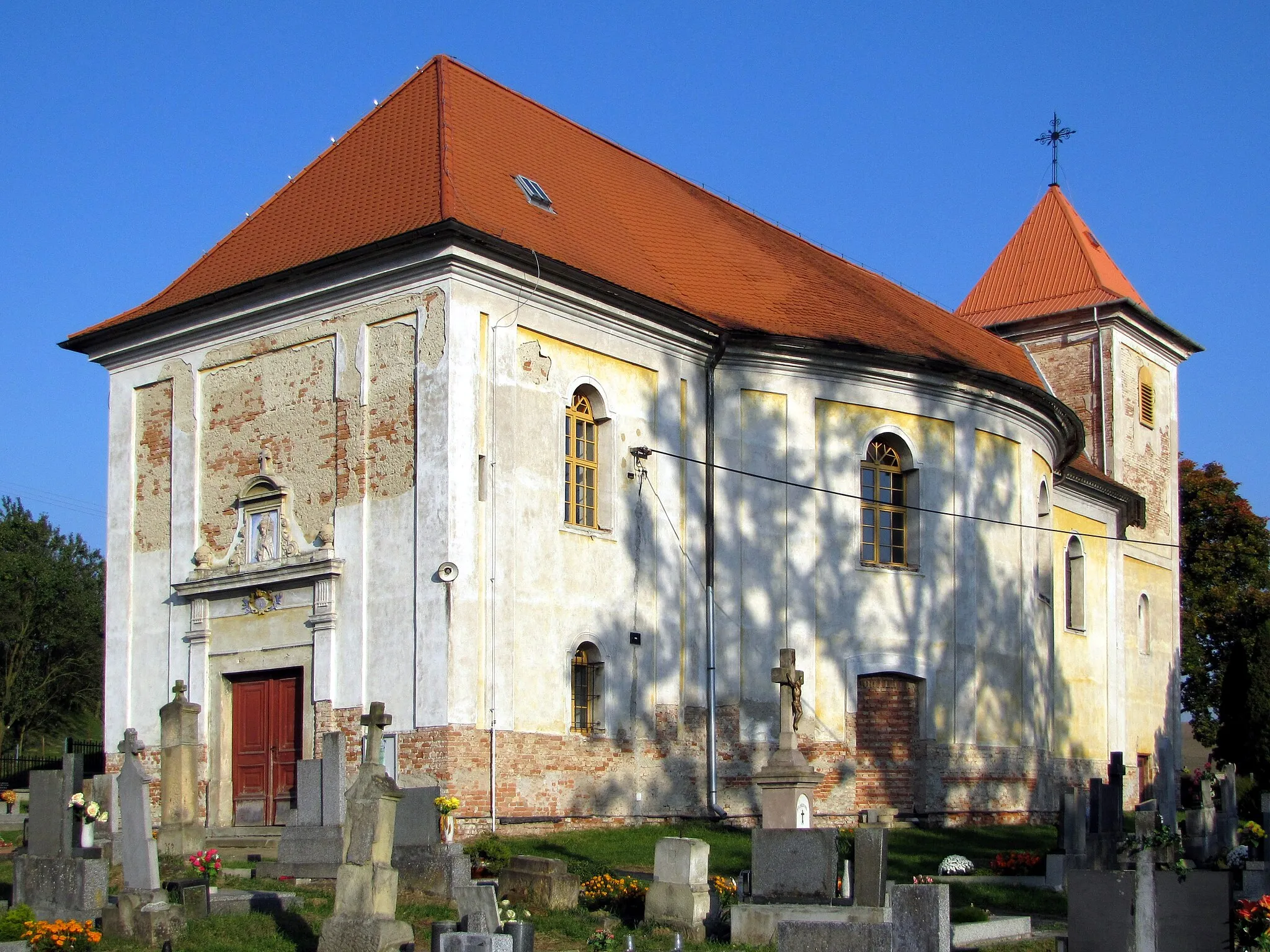 Photo showing: Kostel sv. Václava v Nemoticích, okres Vyškov