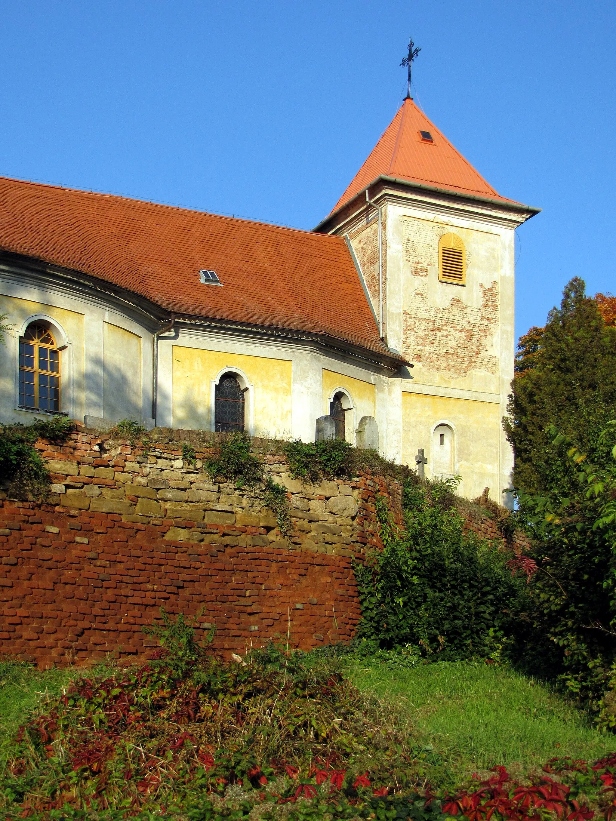 Photo showing: Kostel sv. Václava v Nemoticích, okres Vyškov