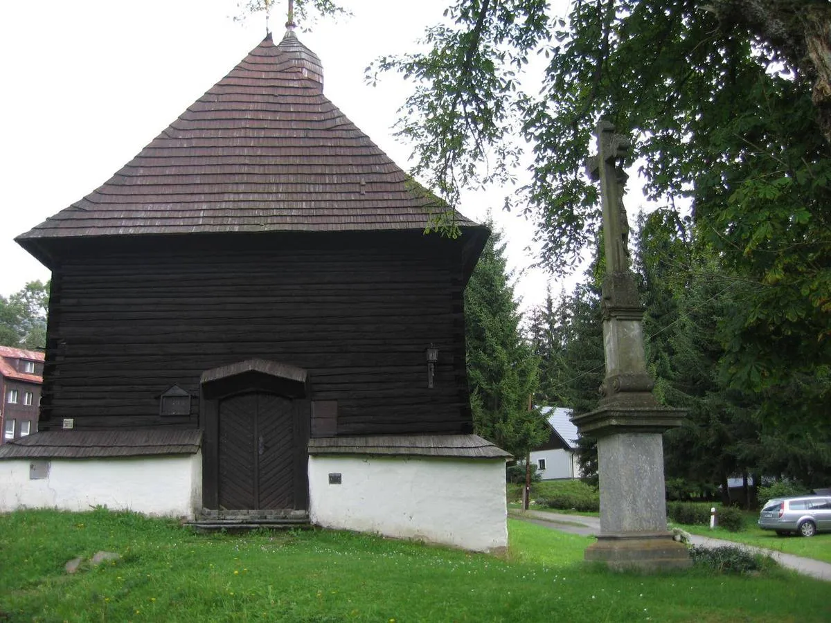 Photo showing: Wayside cross in Sobotín in Šumperk District – entry no. 17181.
