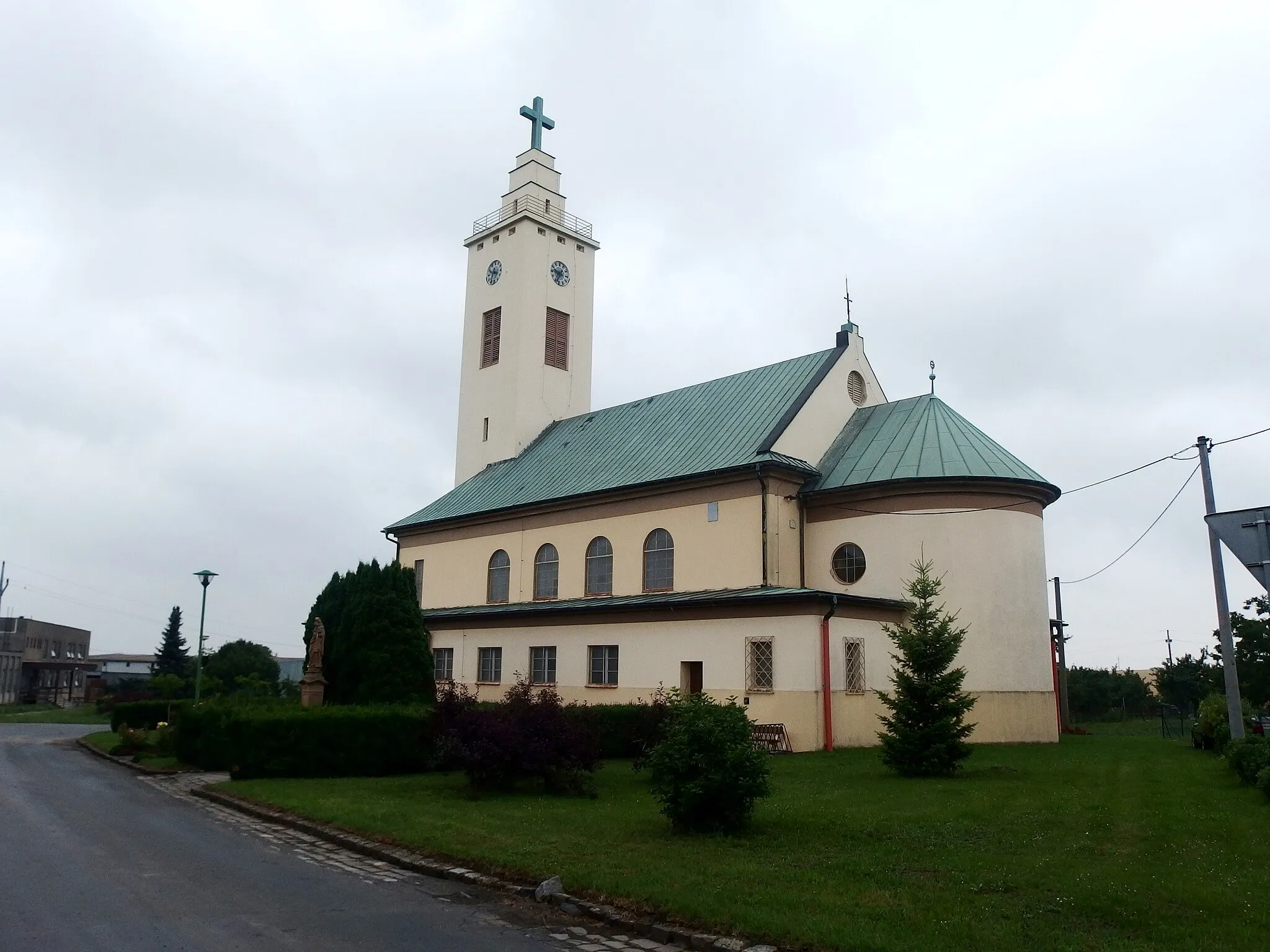 Photo showing: Roštění, Kroměříž District, Czech Republic. Church of Saint Florian from 1932.