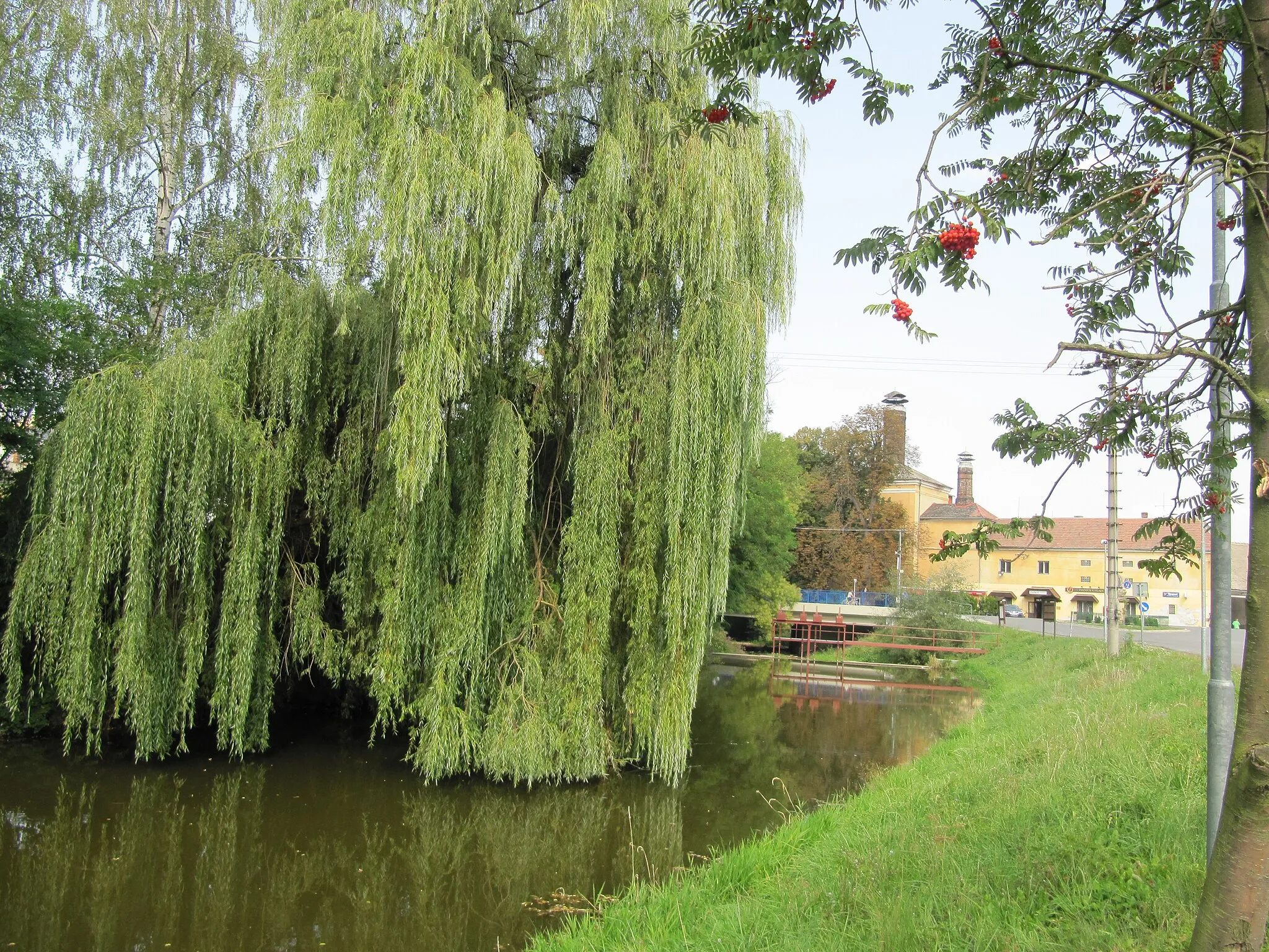 Photo showing: Náměšť na Hané in Olomouc District, Czech Republic. Šumice brook and former brewery.