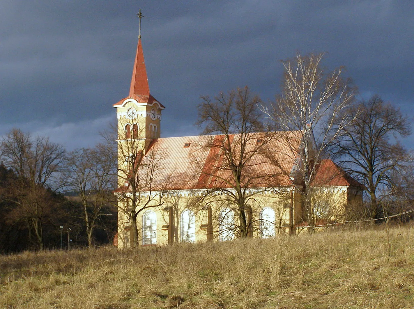Photo showing: Hlubočky - kostel Božského Srdce Páně