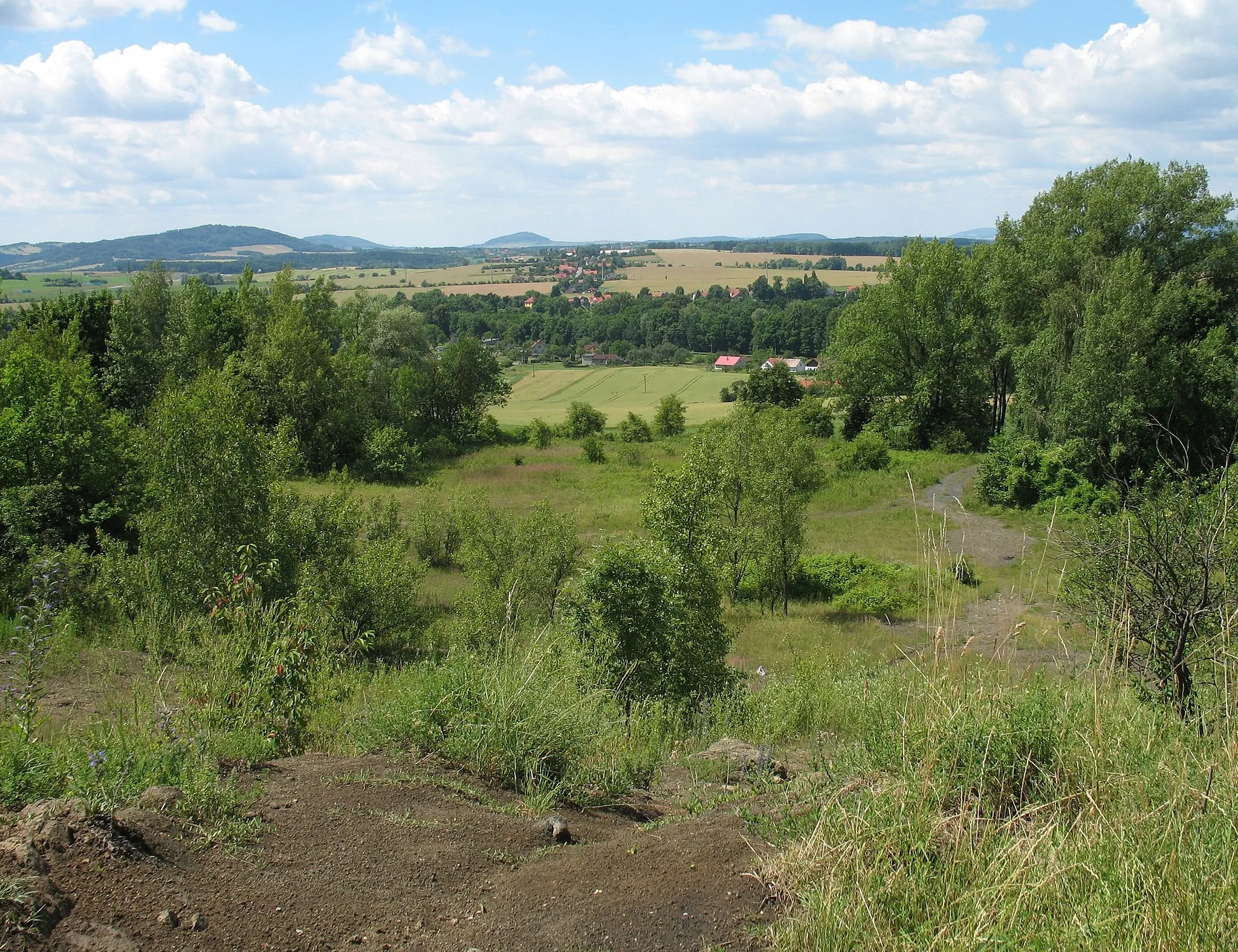 Photo showing: Pohled na Skotnici z vrcholu Hončovy hůrky