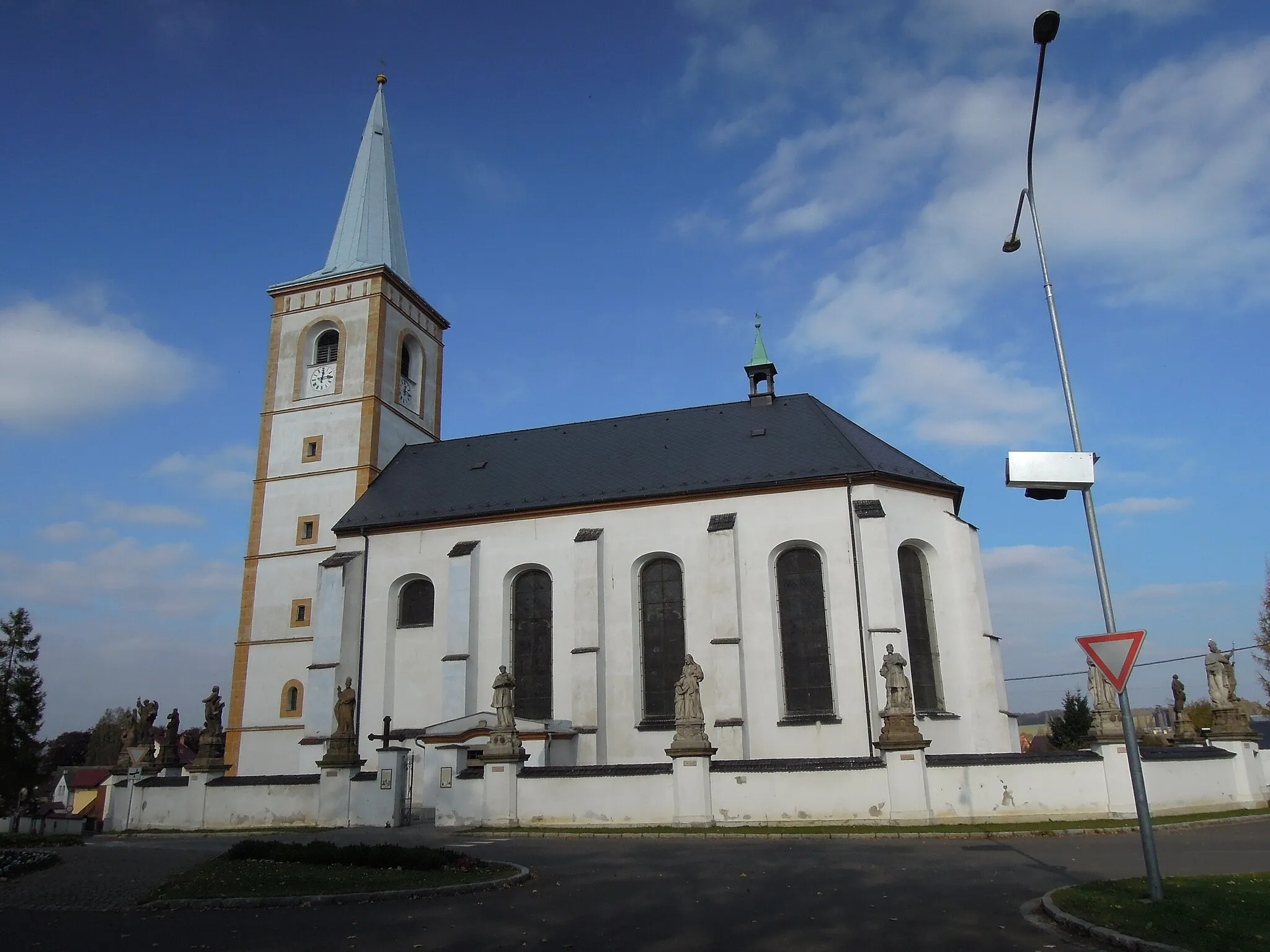 Photo showing: Church in Hustopeče nad Bečvou, Přerov District, Olomouc Region, Czech Republic