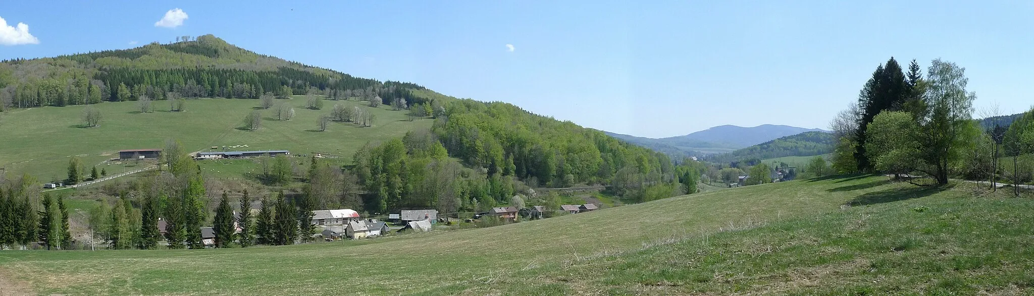 Photo showing: Village Horní Lipová in Lipová-lázně, CZ.