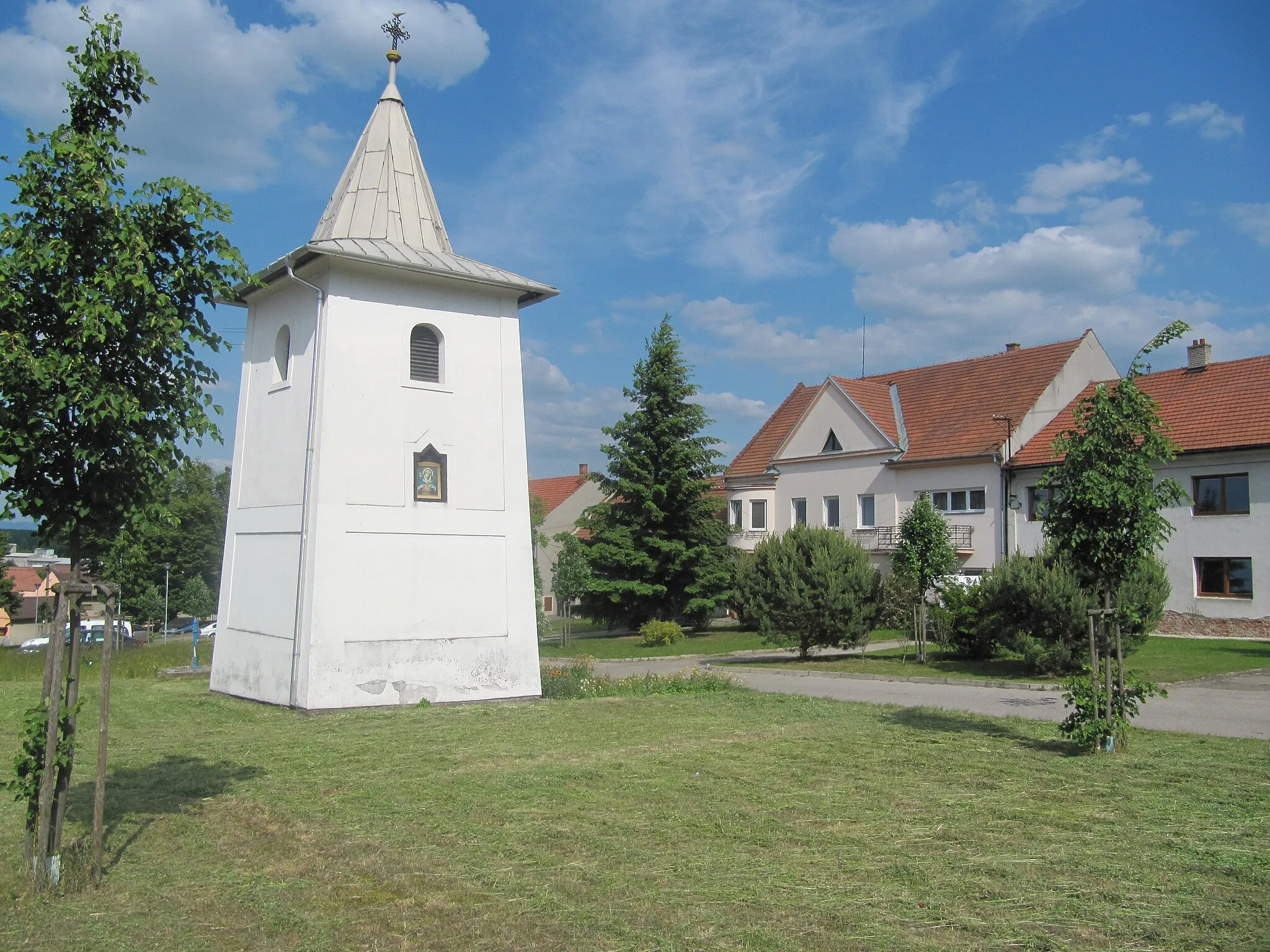 Photo showing: Kroměříž, Czech Republic, part Trávník. Common, belfry.