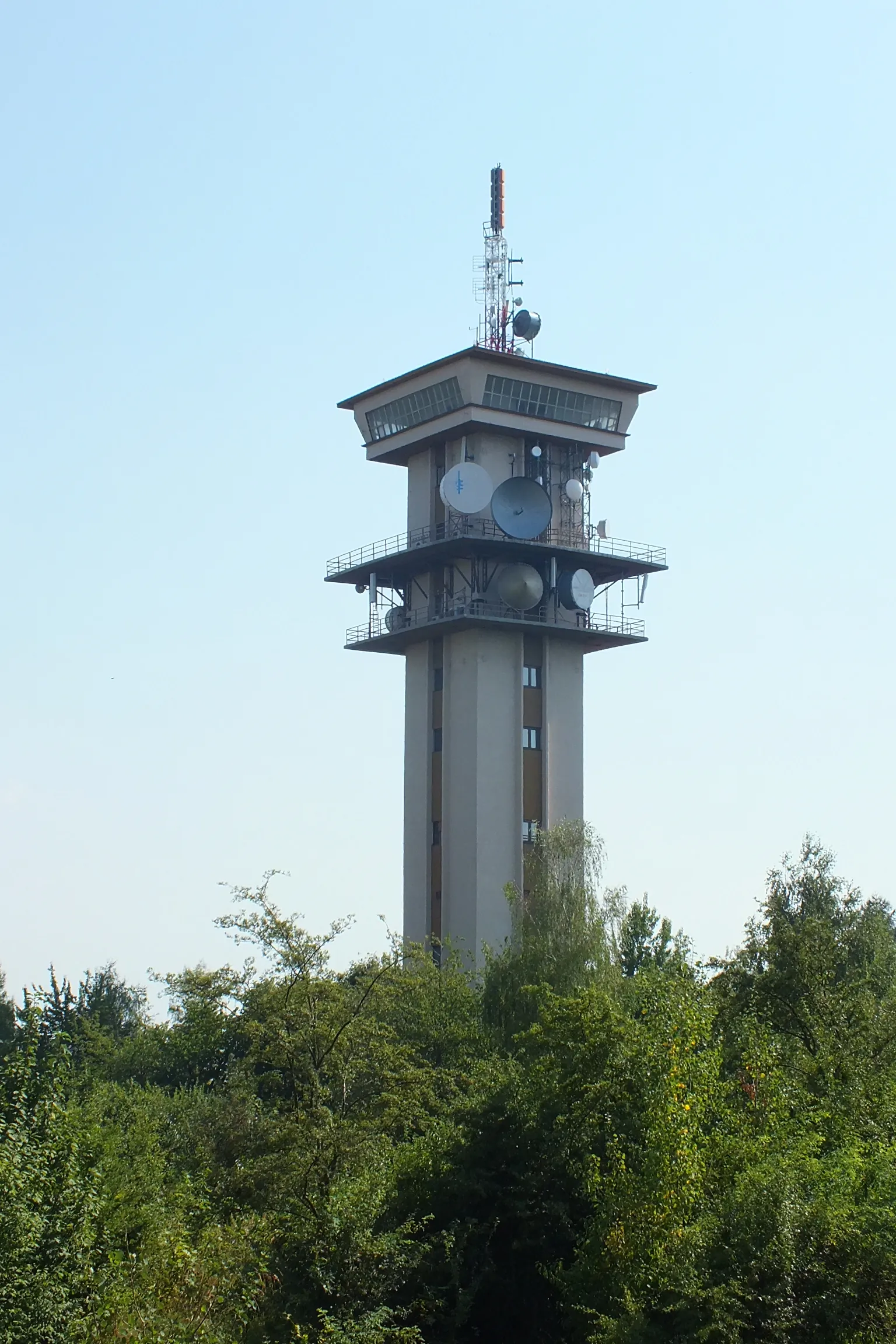 Photo showing: Radíkov, radio and television transmitter.