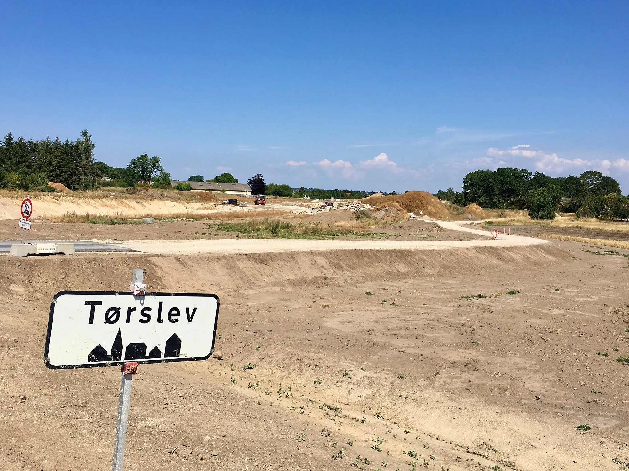 Photo showing: Udsigt mod arbejdet med Fjordforbindelsen i Tørslev, Hornsherred, Sjælland