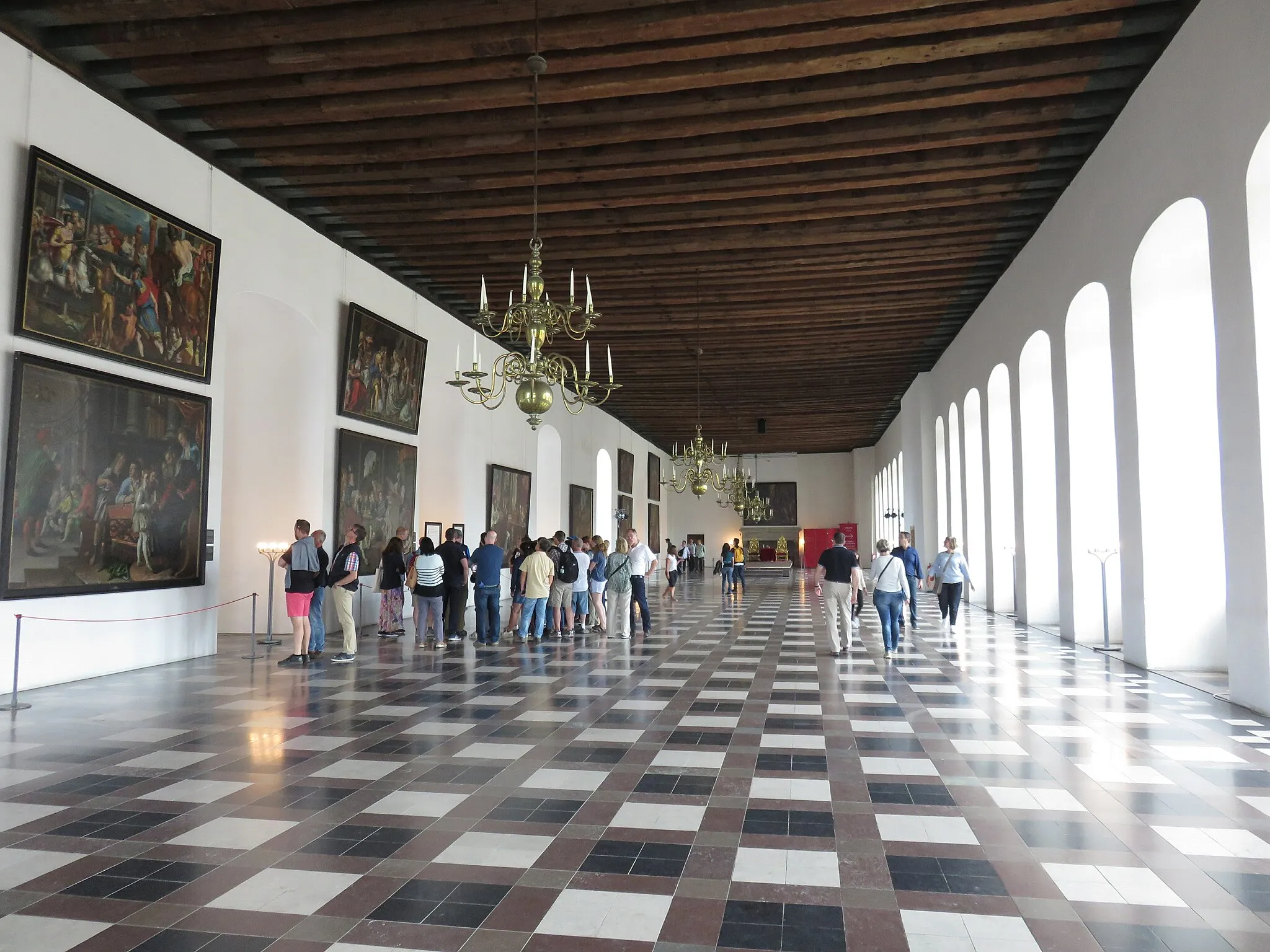 Photo showing: Great Ballroom in Kronborg Castle, Helsingør, Denmark in 2018