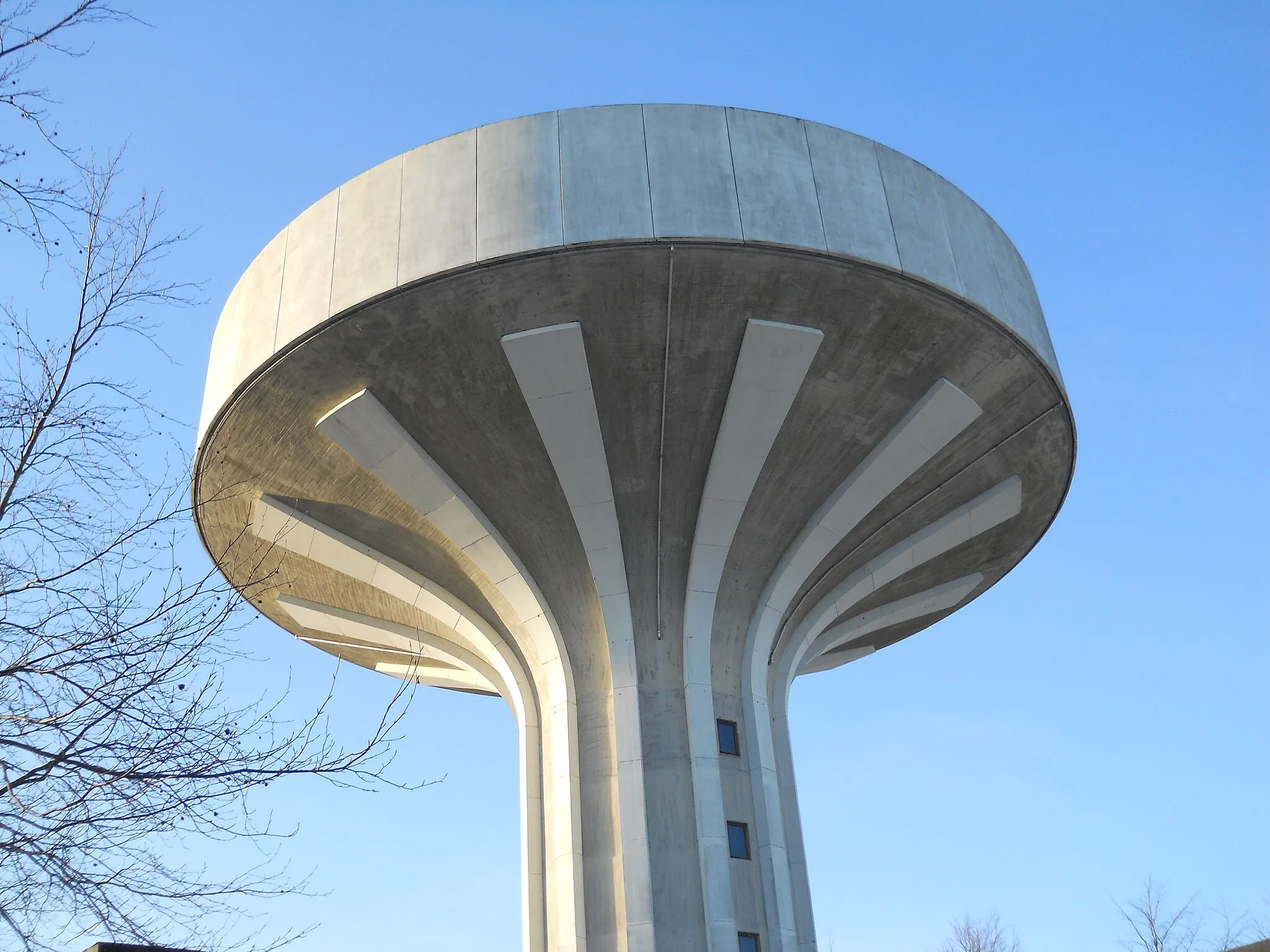 Photo showing: The underside of Herlev Water Tower