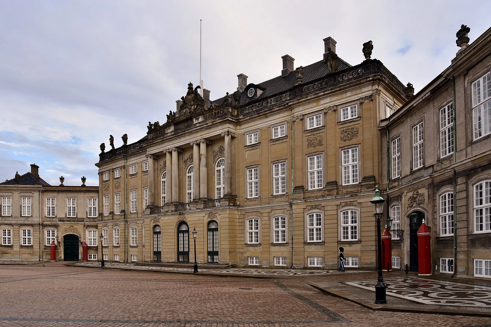 Photo showing: View of Christian IX's Palæ, part of the Amalienborg Palace, Copenhagen