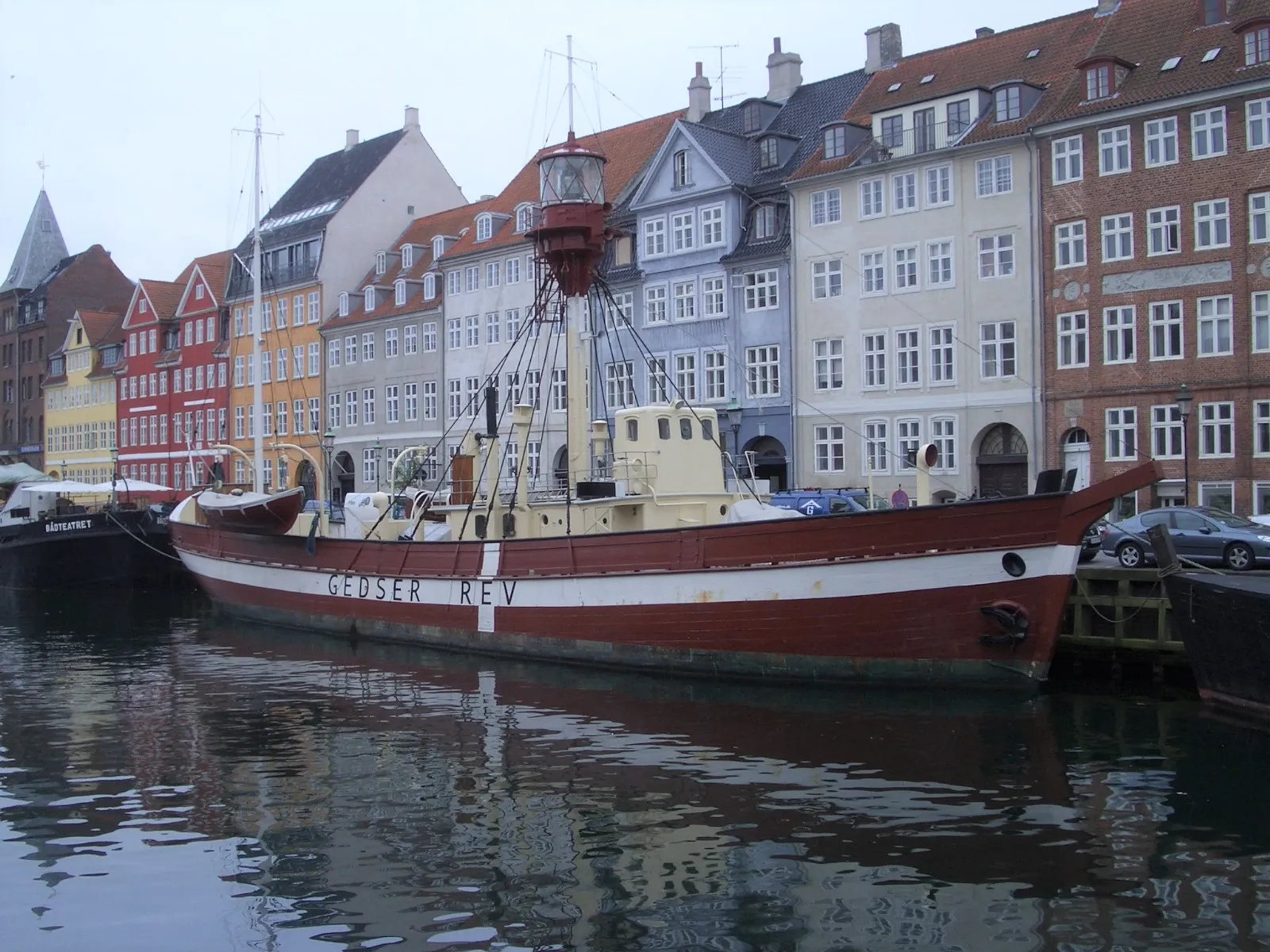 Photo showing: Lightship Gedser Rev, København, Nyhavn 19 May 2006