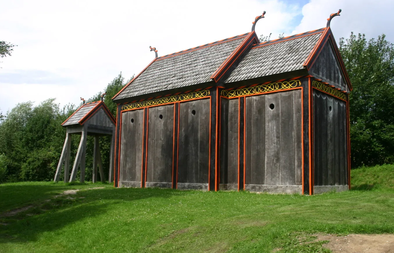 Photo showing: Hørning Church Hørning Sogn : Recontruction at Moesgaard Museum, Aarhus, Denmark