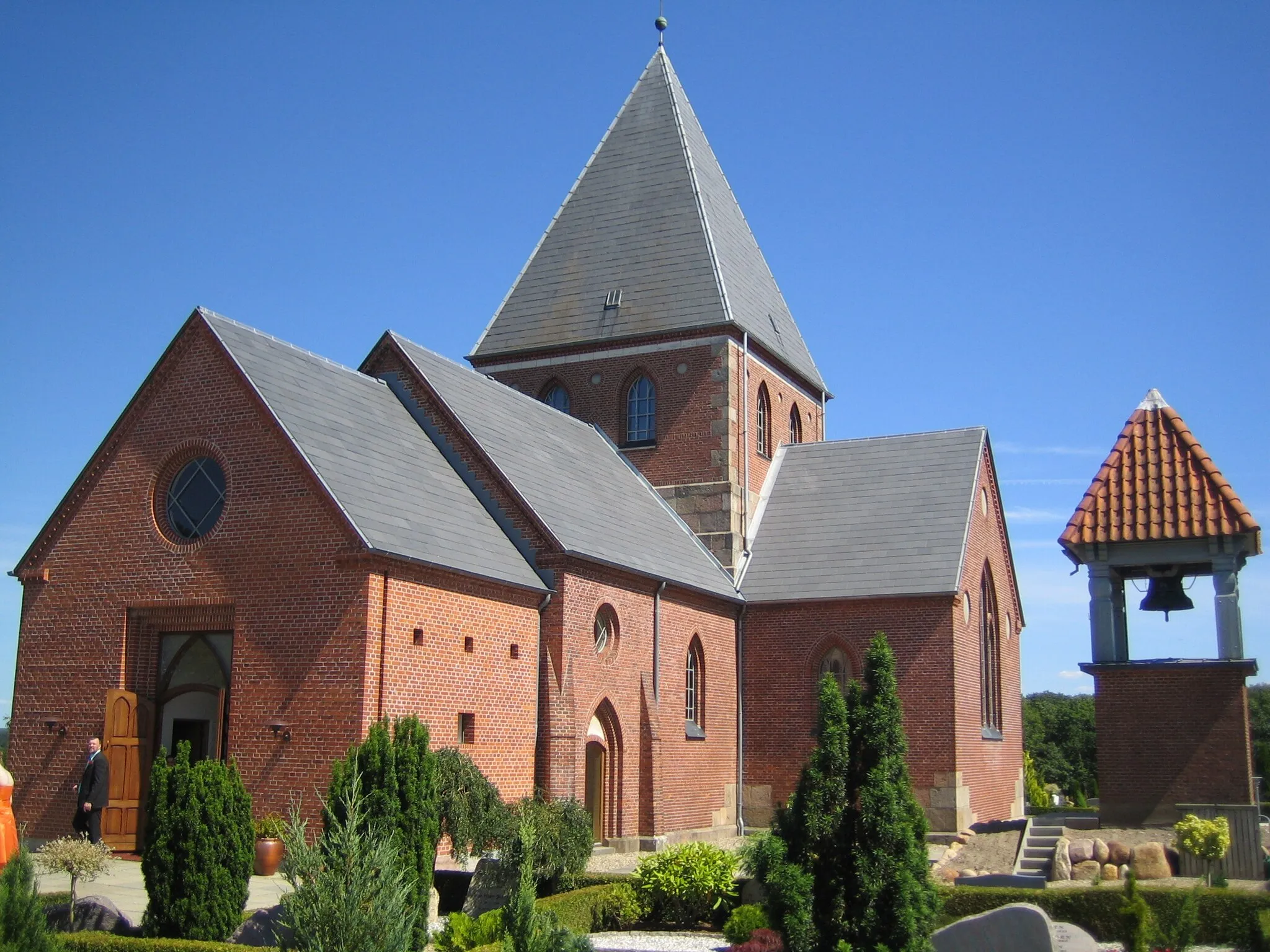 Photo showing: The danish church, Bording Kirke in Vestjylland east of Herning.