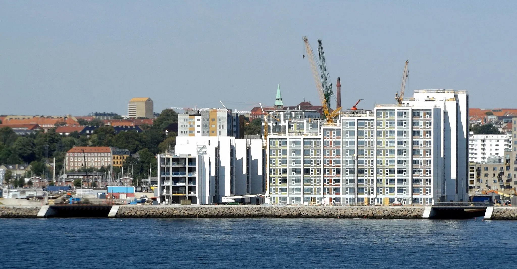 Photo showing: Aarhus Ø from Cruise ship