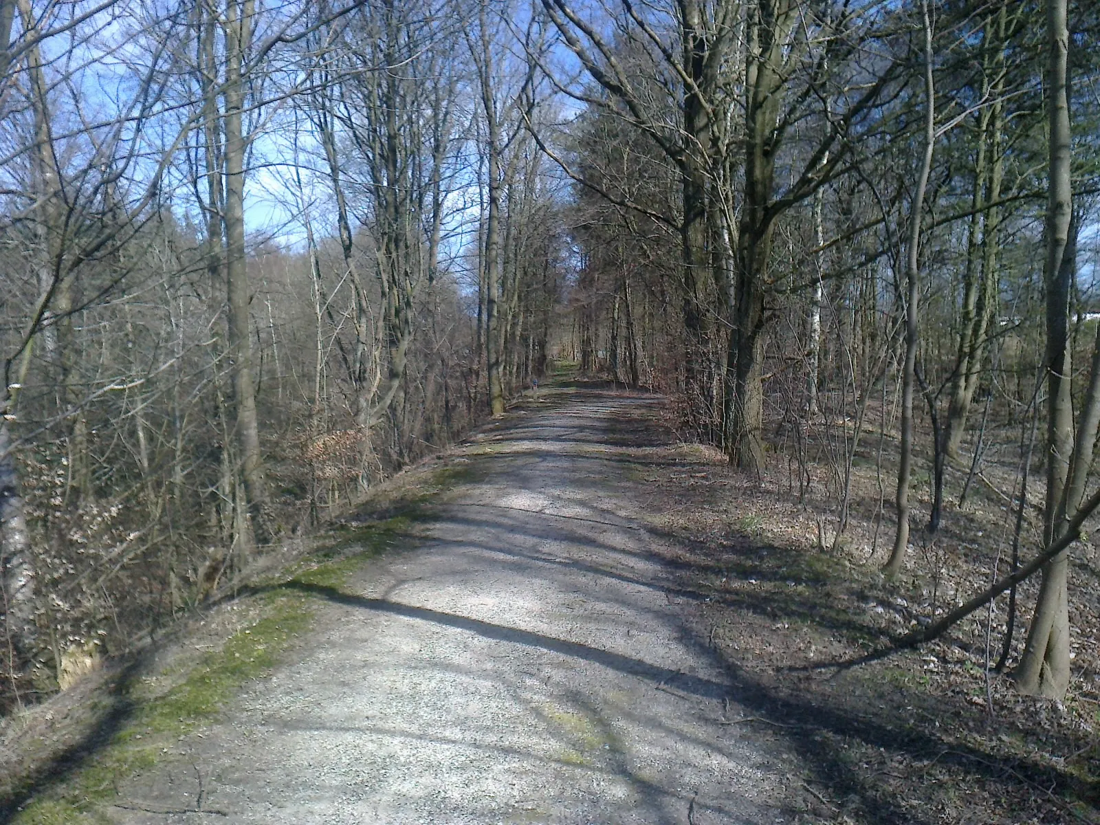 Photo showing: Gjerrildbanestien forlader tracéet for at komme uden om Tranehuse Station