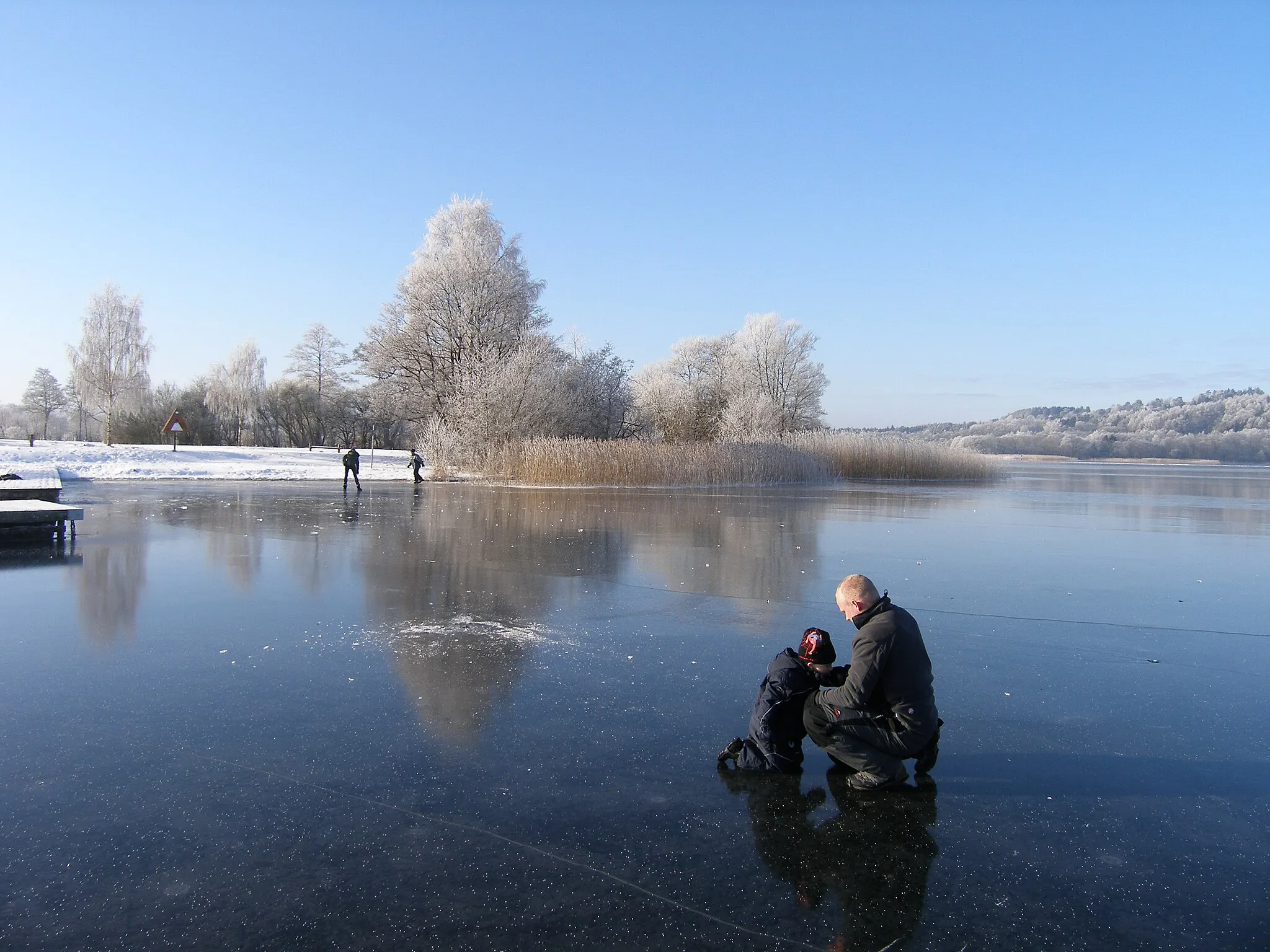 Photo showing: Black ice - Knud sø