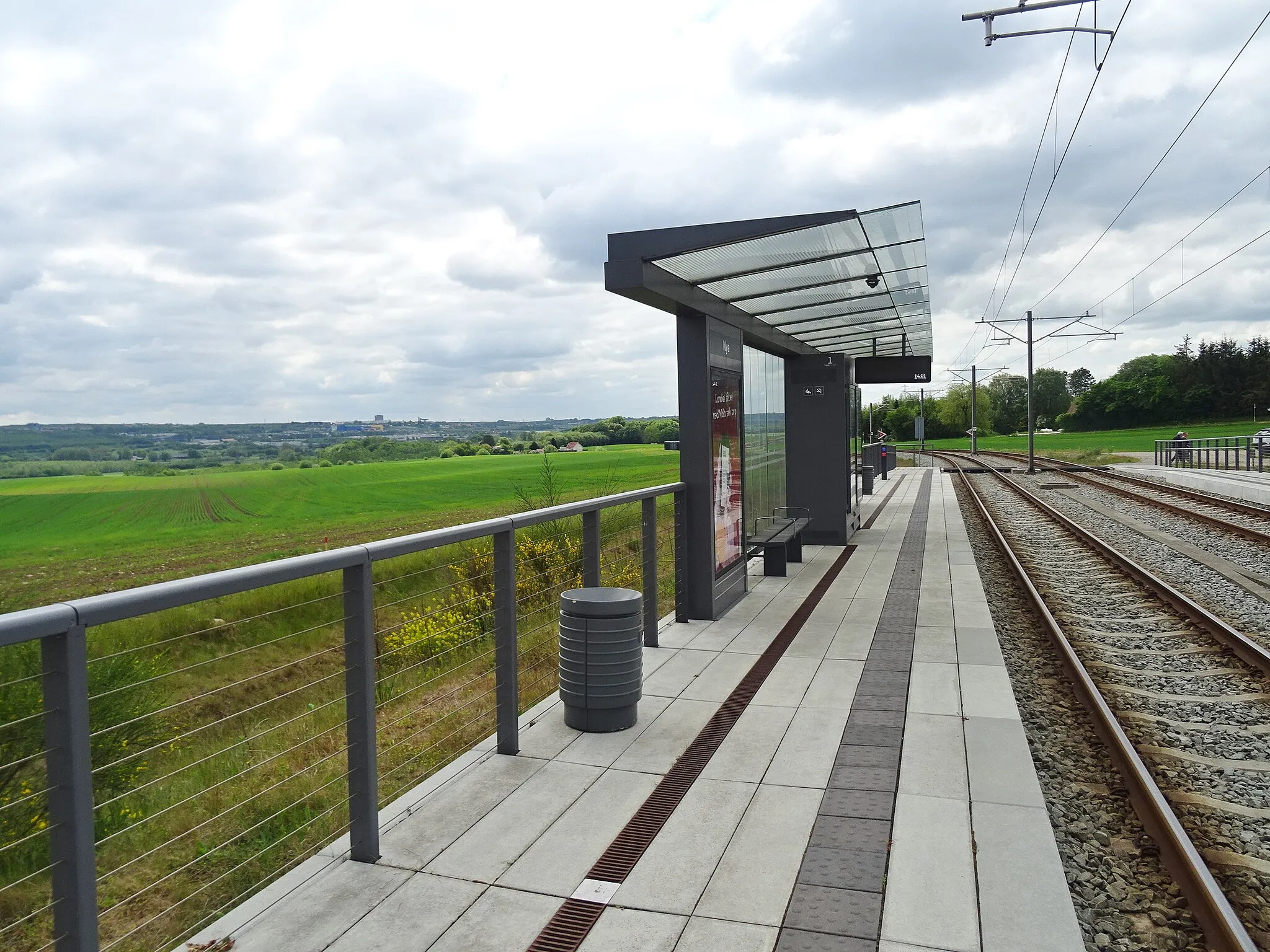 Photo showing: Nye Station of Aarhus Letbane northeast of Aarhus in Denmark.