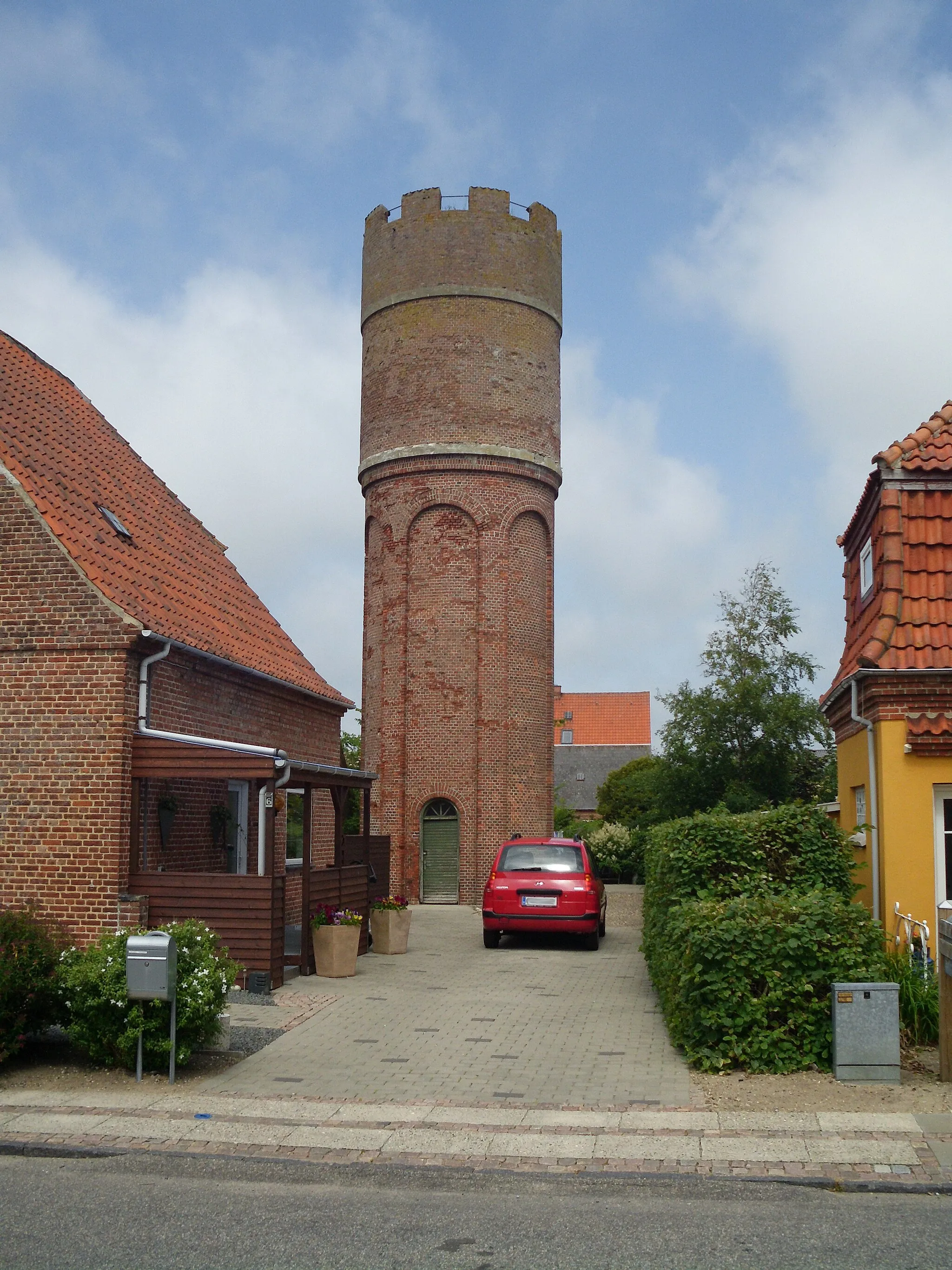 Photo showing: Former water tower (?) located on private land in Vemb, Denmark.