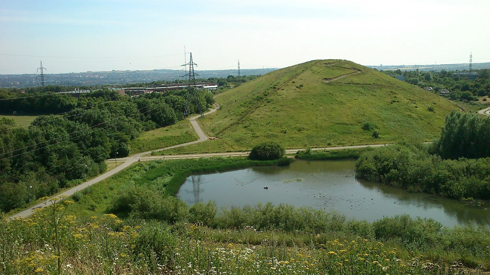 Photo showing: Hasle Hills in Gellerup < Aarhus < Denmark. This is the hill Bakkekammen, shot from the hill Spiralen (july 2013)