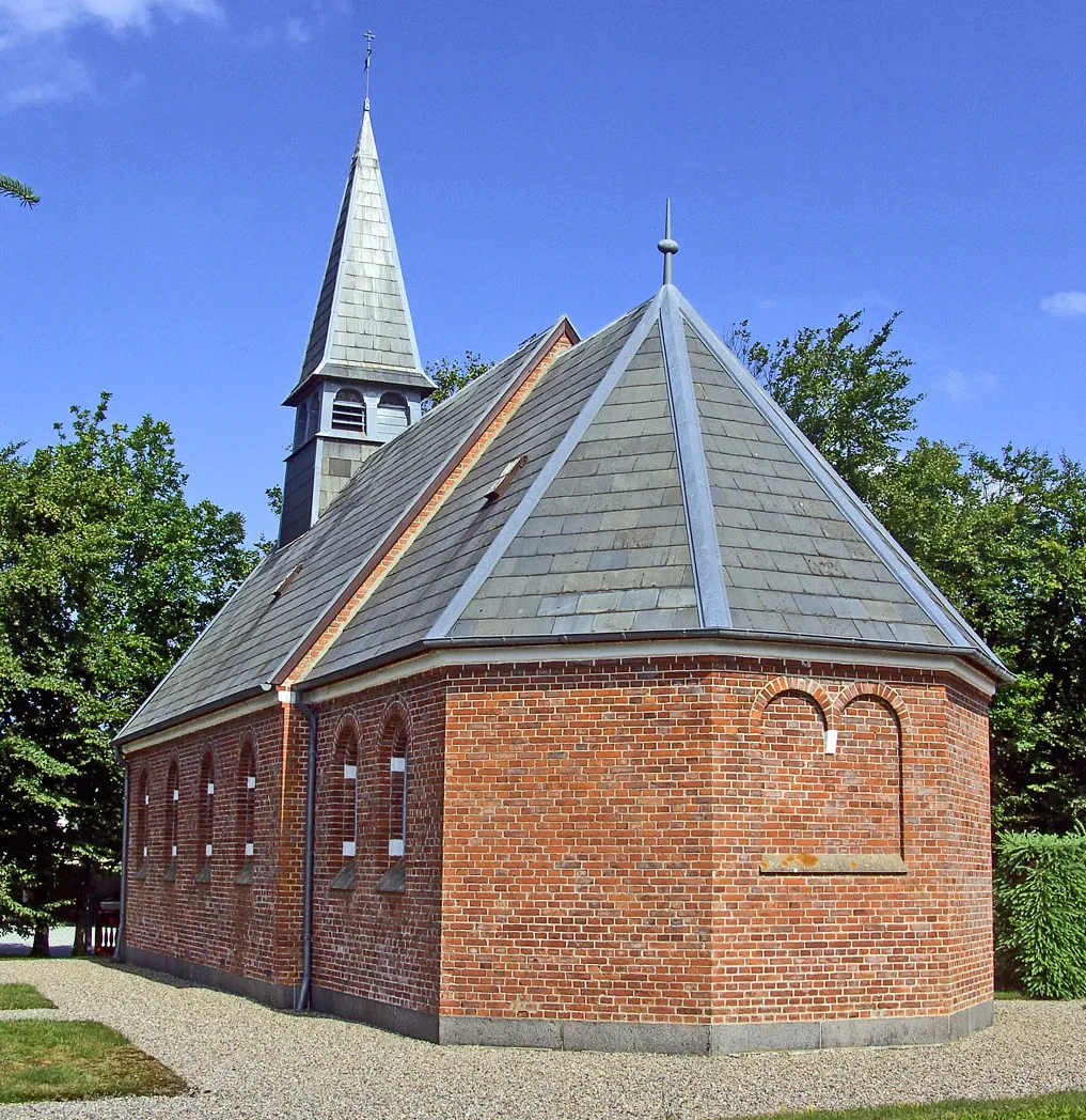 Photo showing: Hjardemål klit kirke (Thisted) fra sydøst
