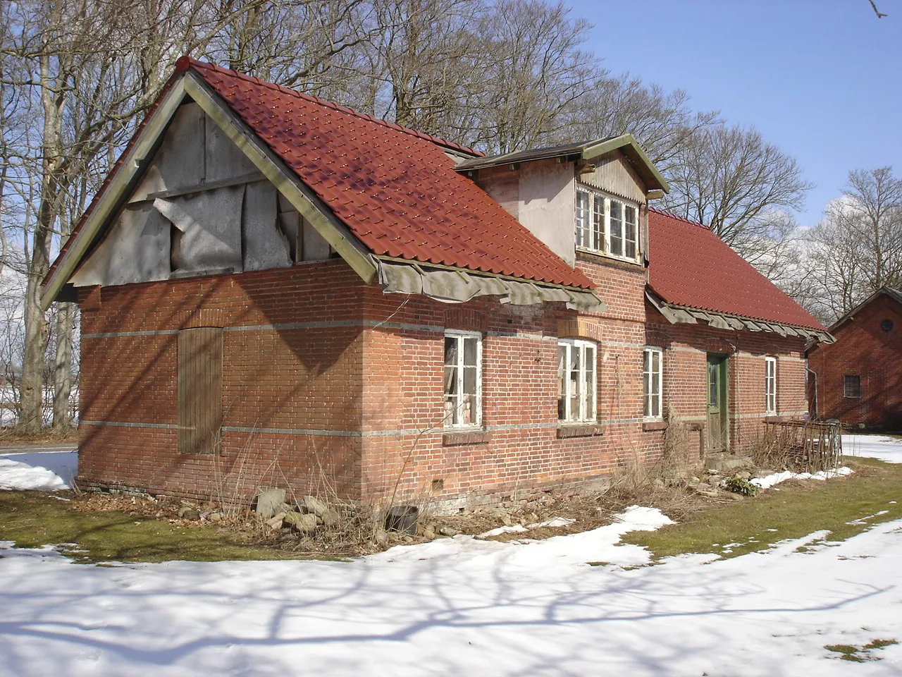 Photo showing: Rørbæk Station fra sporsiden