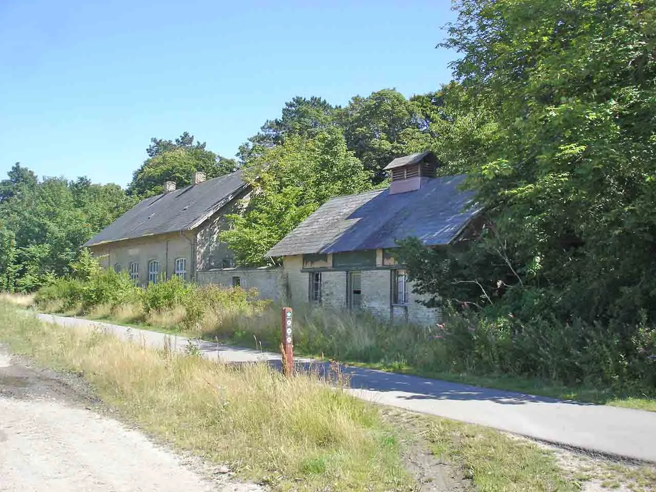 Photo showing: Sønder Bjerge Station, sporsiden fra vest