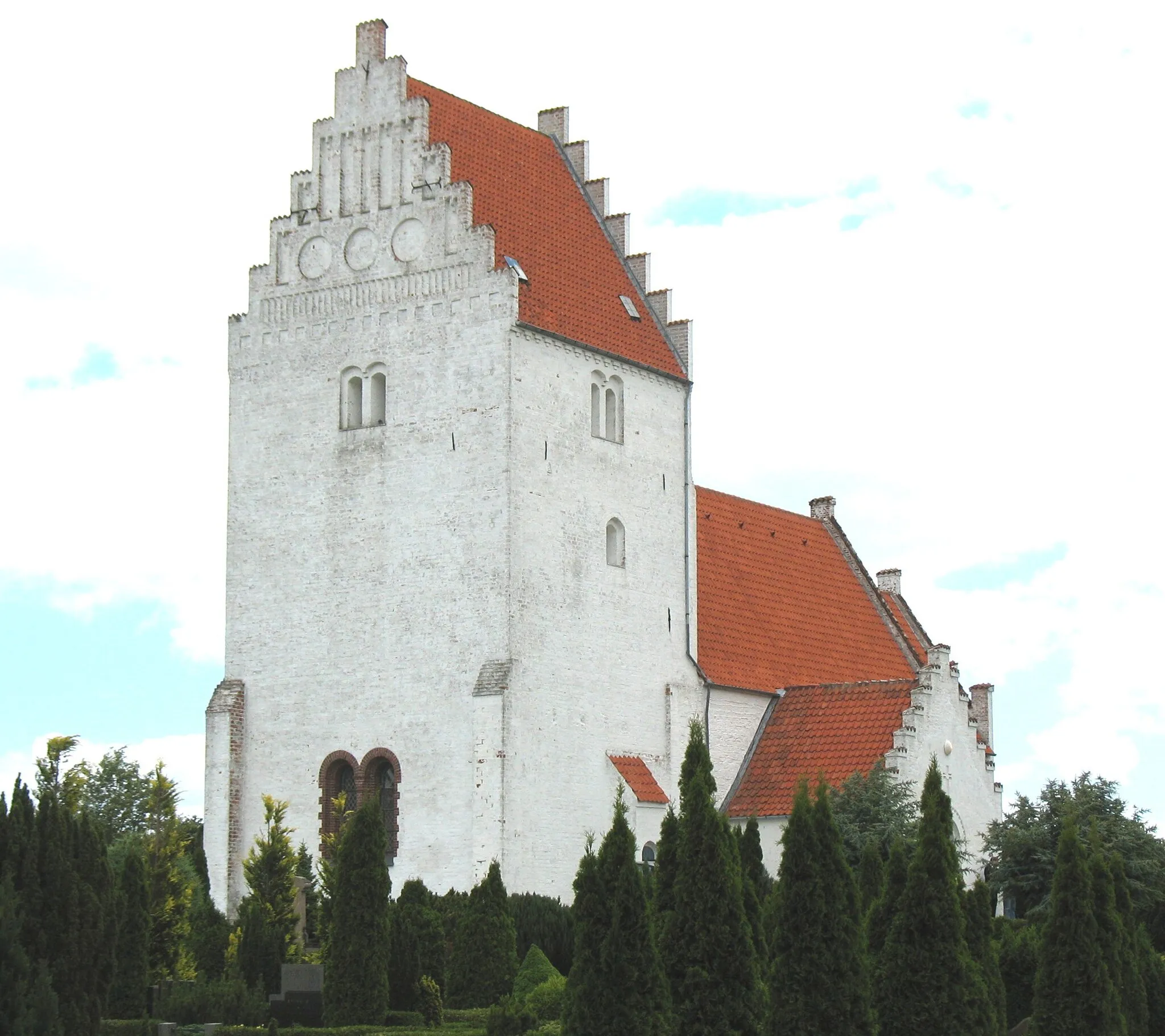 Photo showing: The church "Horbelev Kirke" located on the Danish island Falster.
