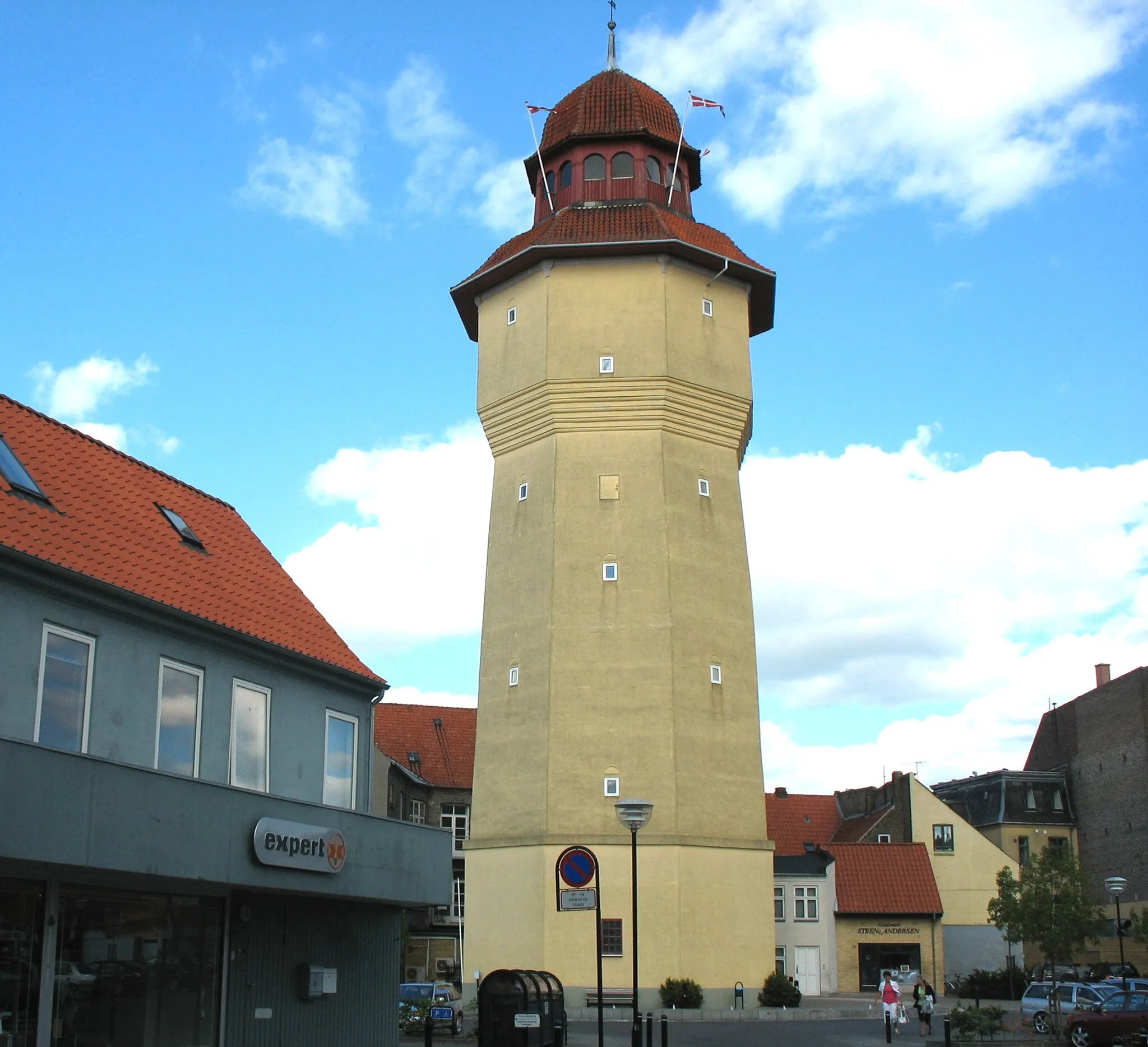 Photo showing: The old water tower of the town "Nykøbing Falster" located on the island Falster in east Denmark.