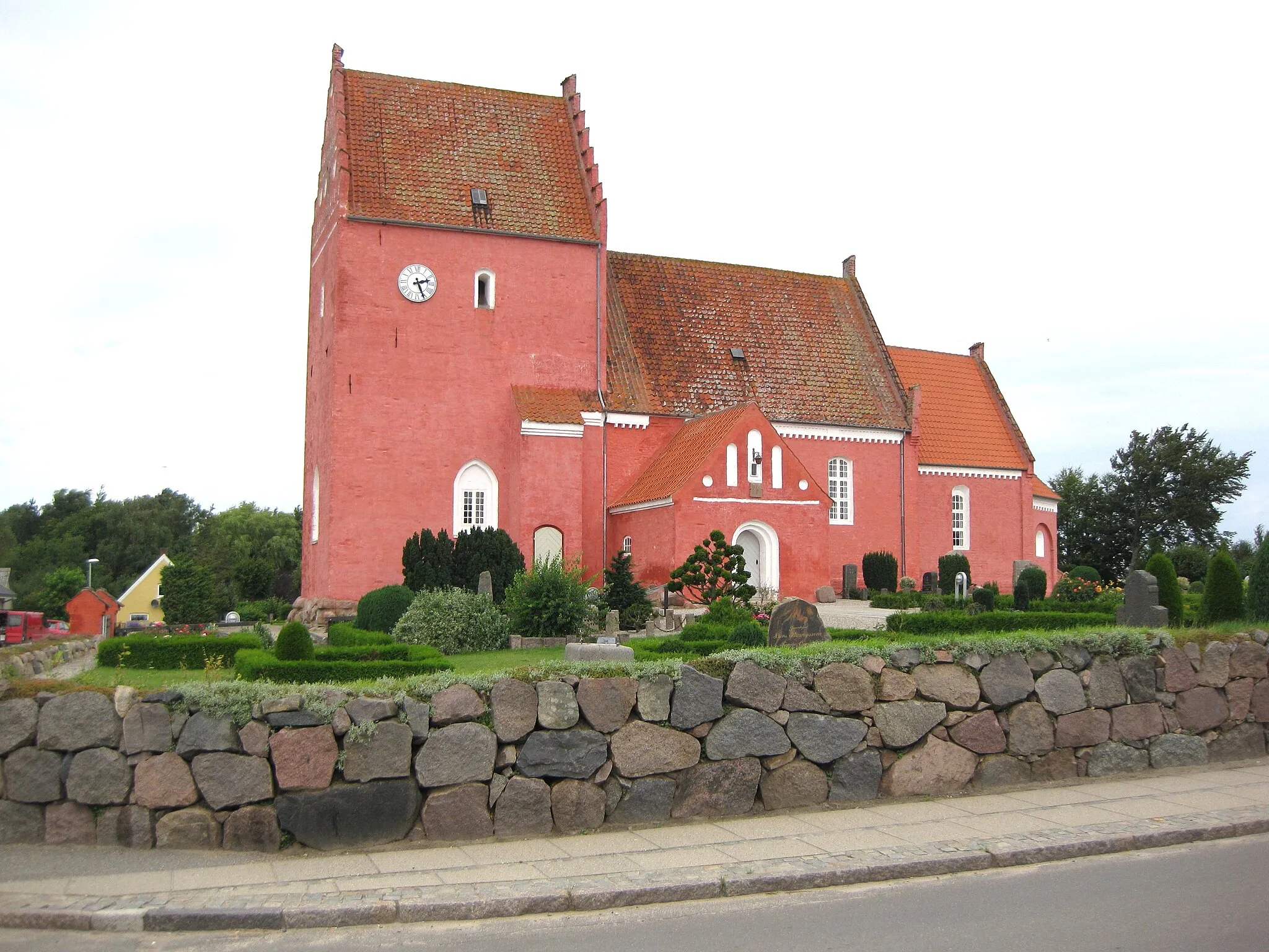 Photo showing: The church "Eskilstrup Kirke" in the small town "Eskilstrup". The town is located on the island Falster in east Denmark.