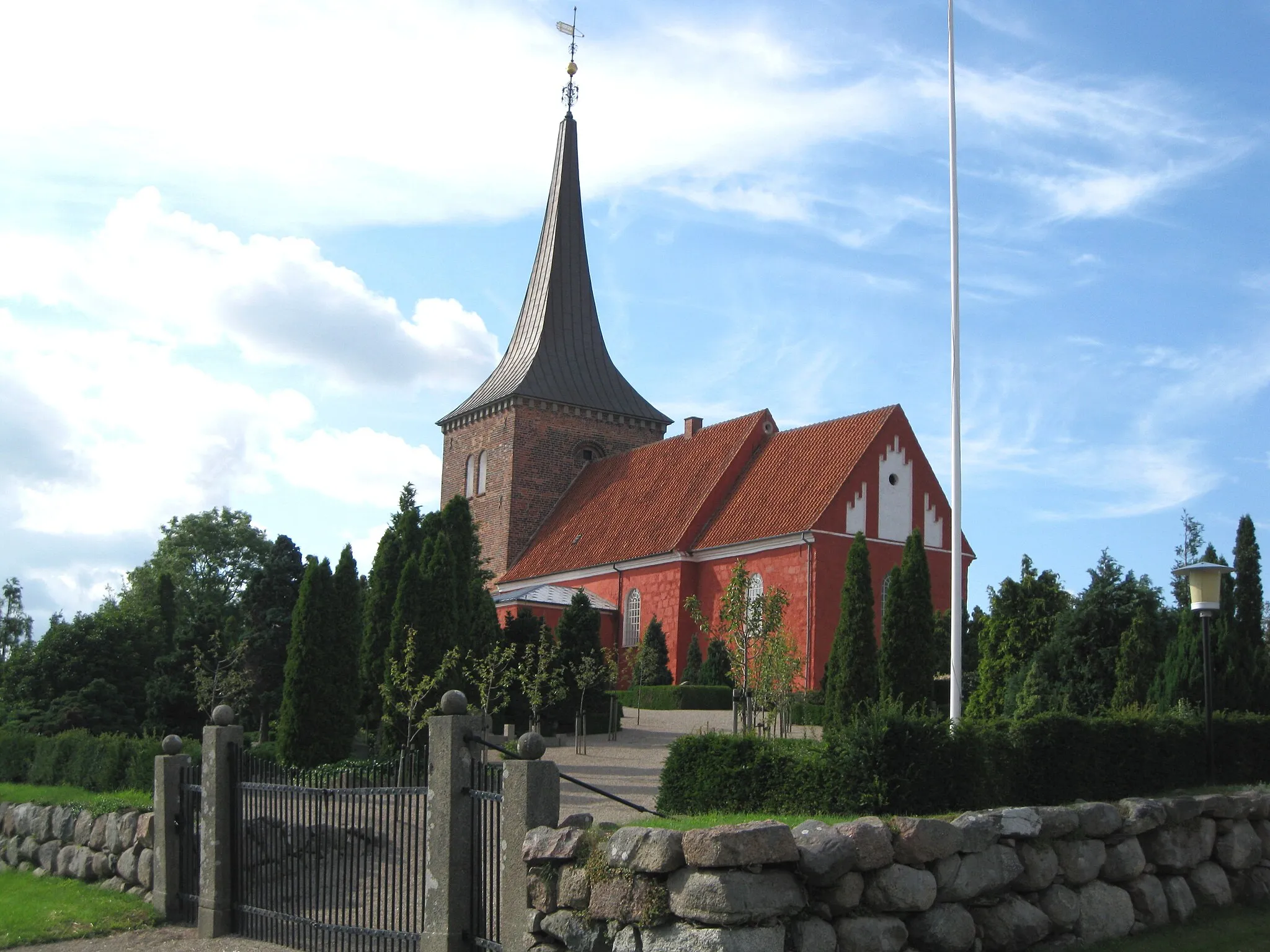 Photo showing: The church "Fuglse Kirke" located on the island Lolland in east Denmark.