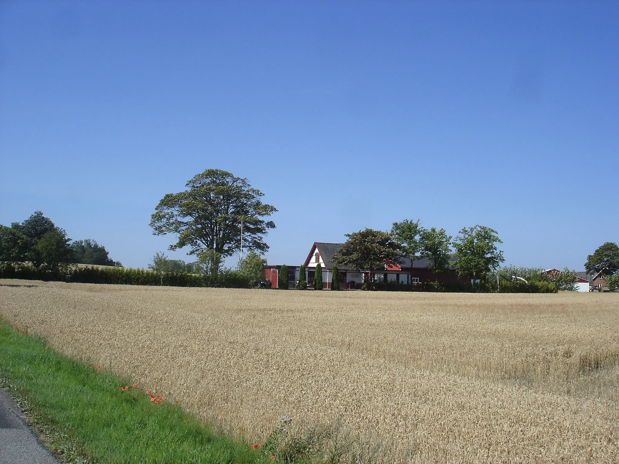 Photo showing: Snesere Station fra sporsiden