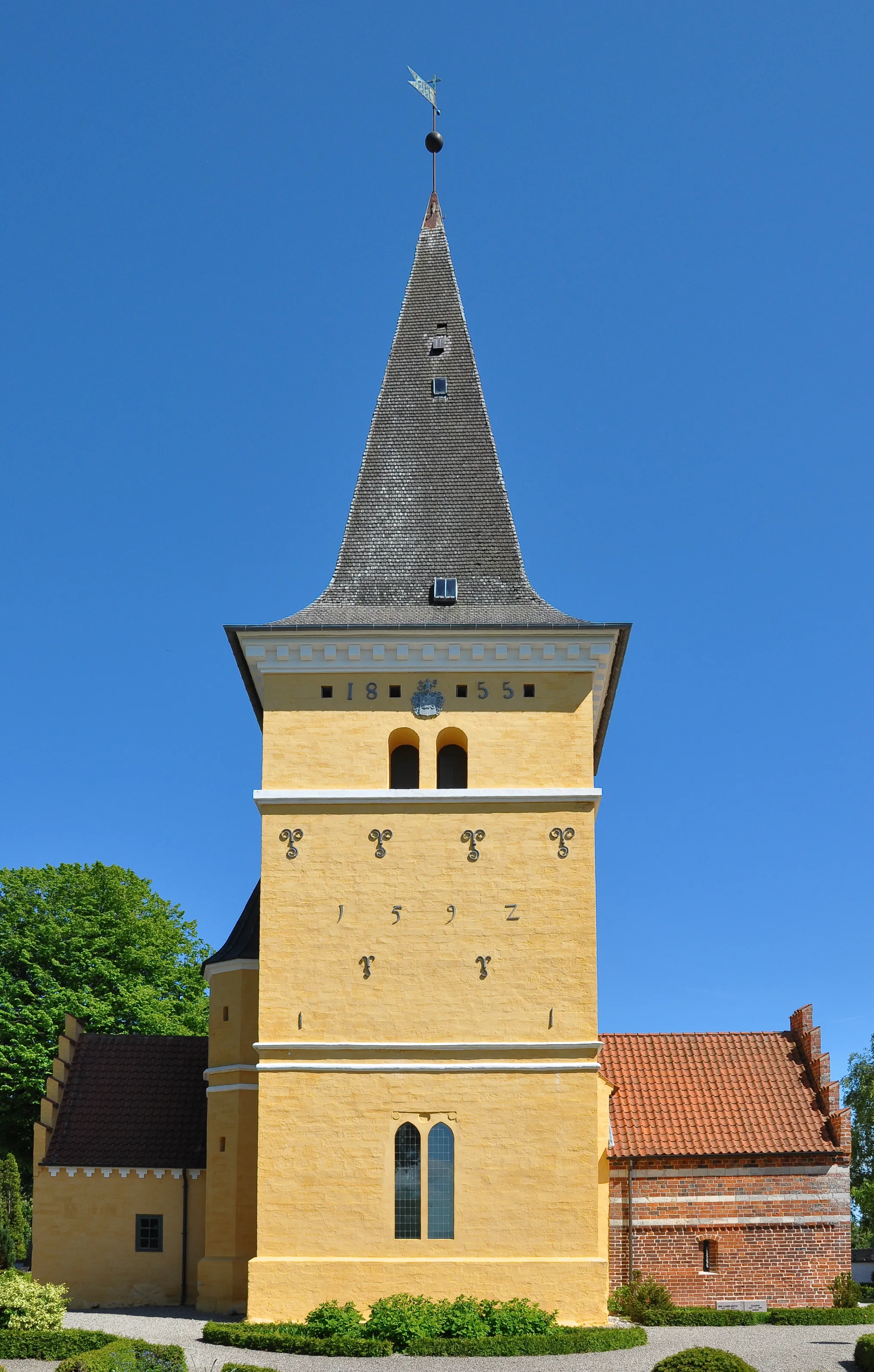 Photo showing: Magleby Church in Stevns Municipality, Denmark.