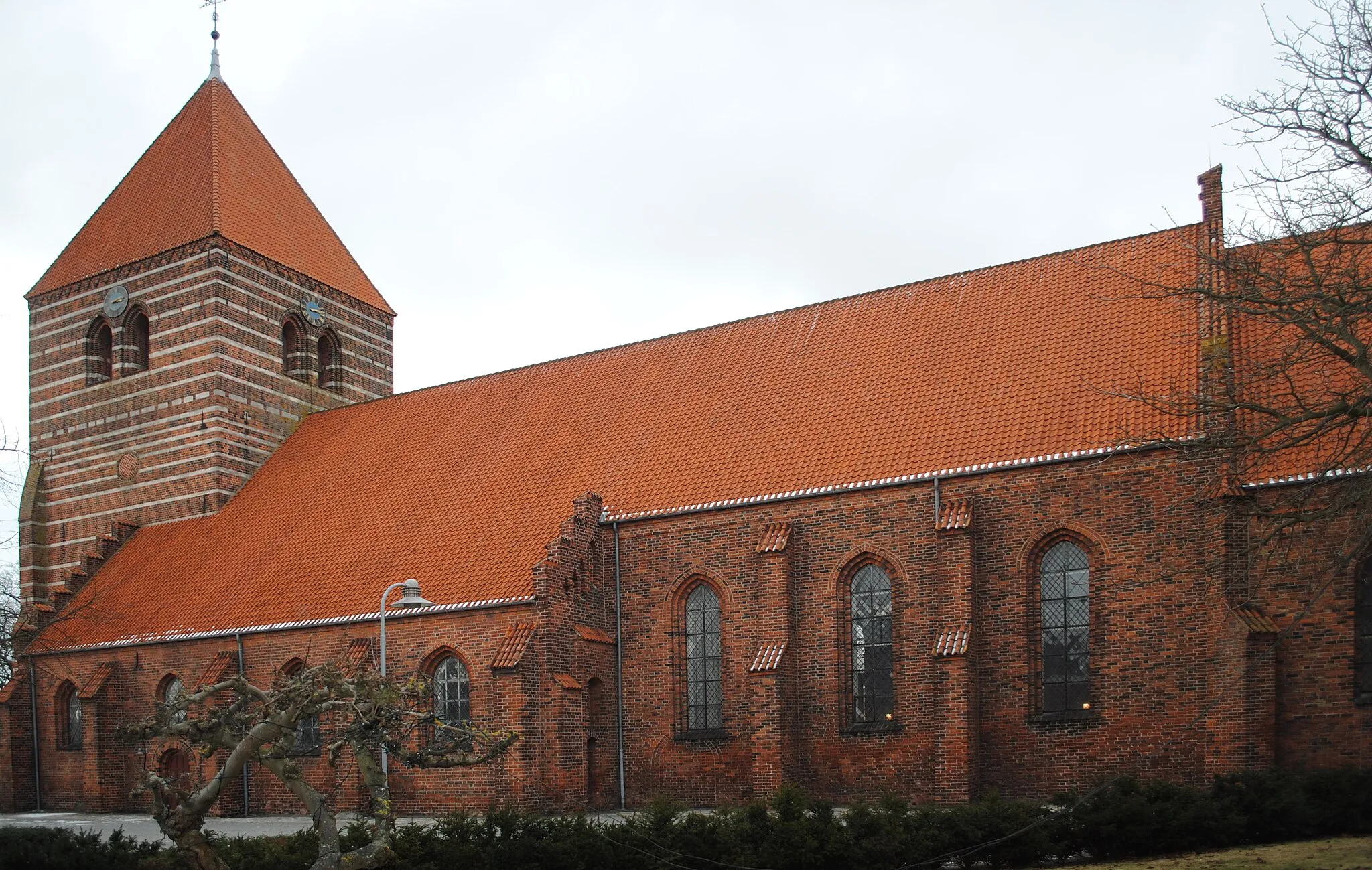 Photo showing: Stege Kirke set fra øst