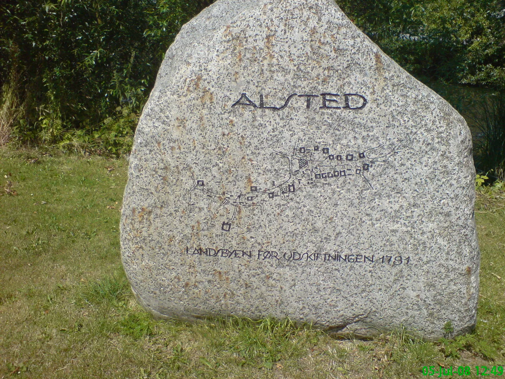 Photo showing: ALSTED STONE - With Inscription of history of the old city - 1781.