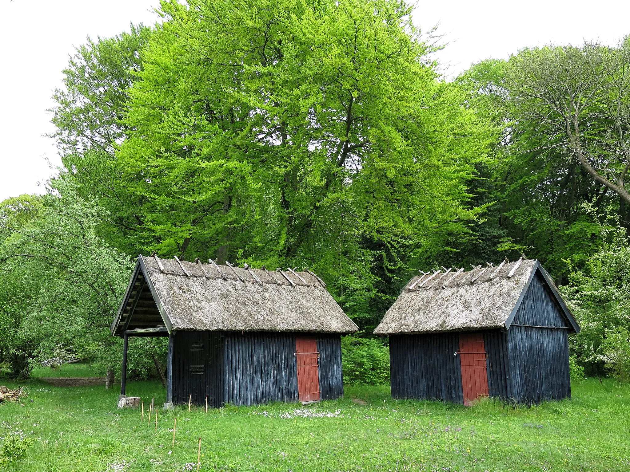 Photo showing: Bygninger ved Thomas Park i Allindelille Fredskov