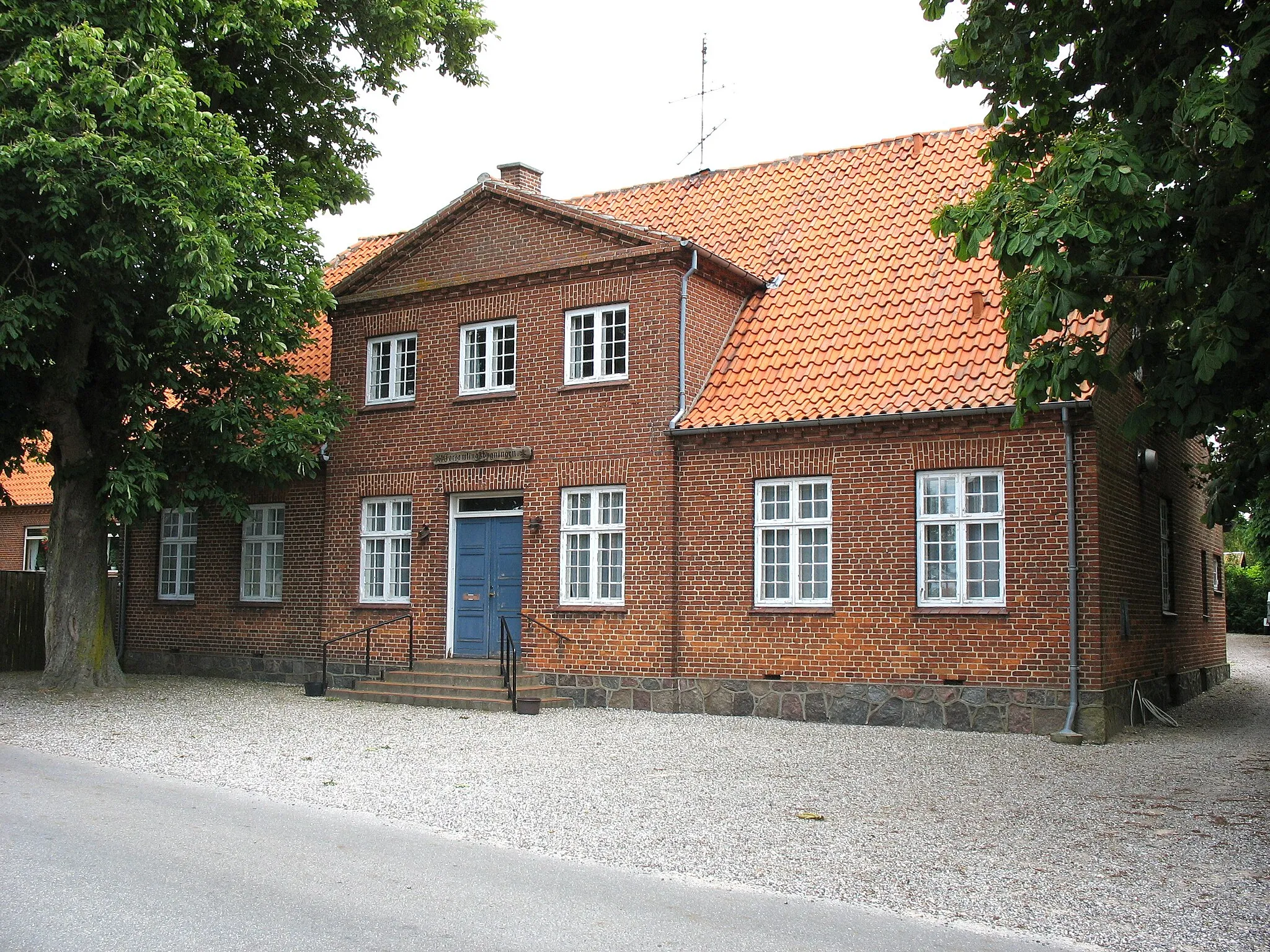 Photo showing: Village hall in the small town "Væggerløse" located on the island Falster in east Denmark.