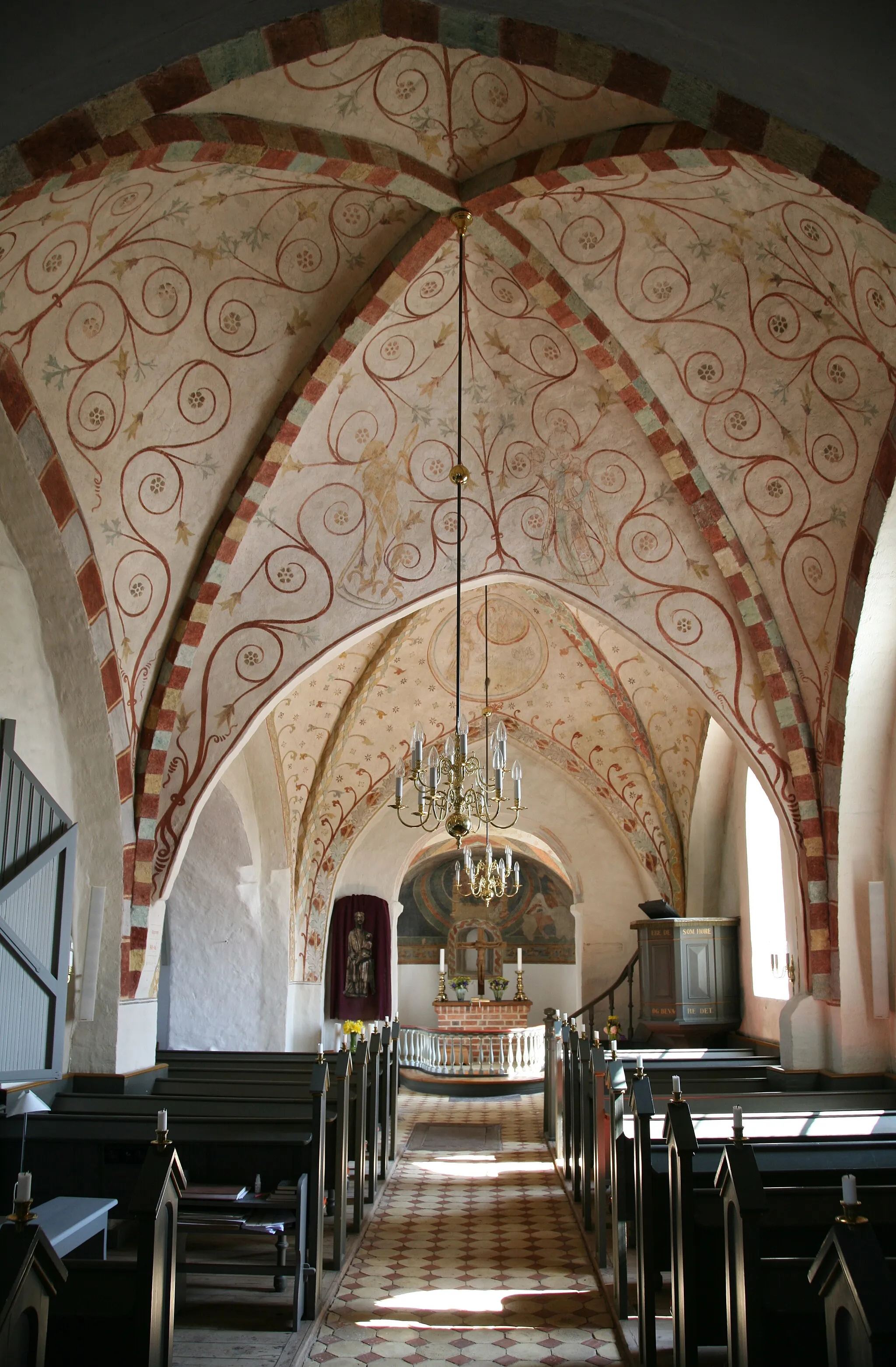 Photo showing: Vester Broby kirke - a village church south of Sorø in Denmark - famous for its wall paintings