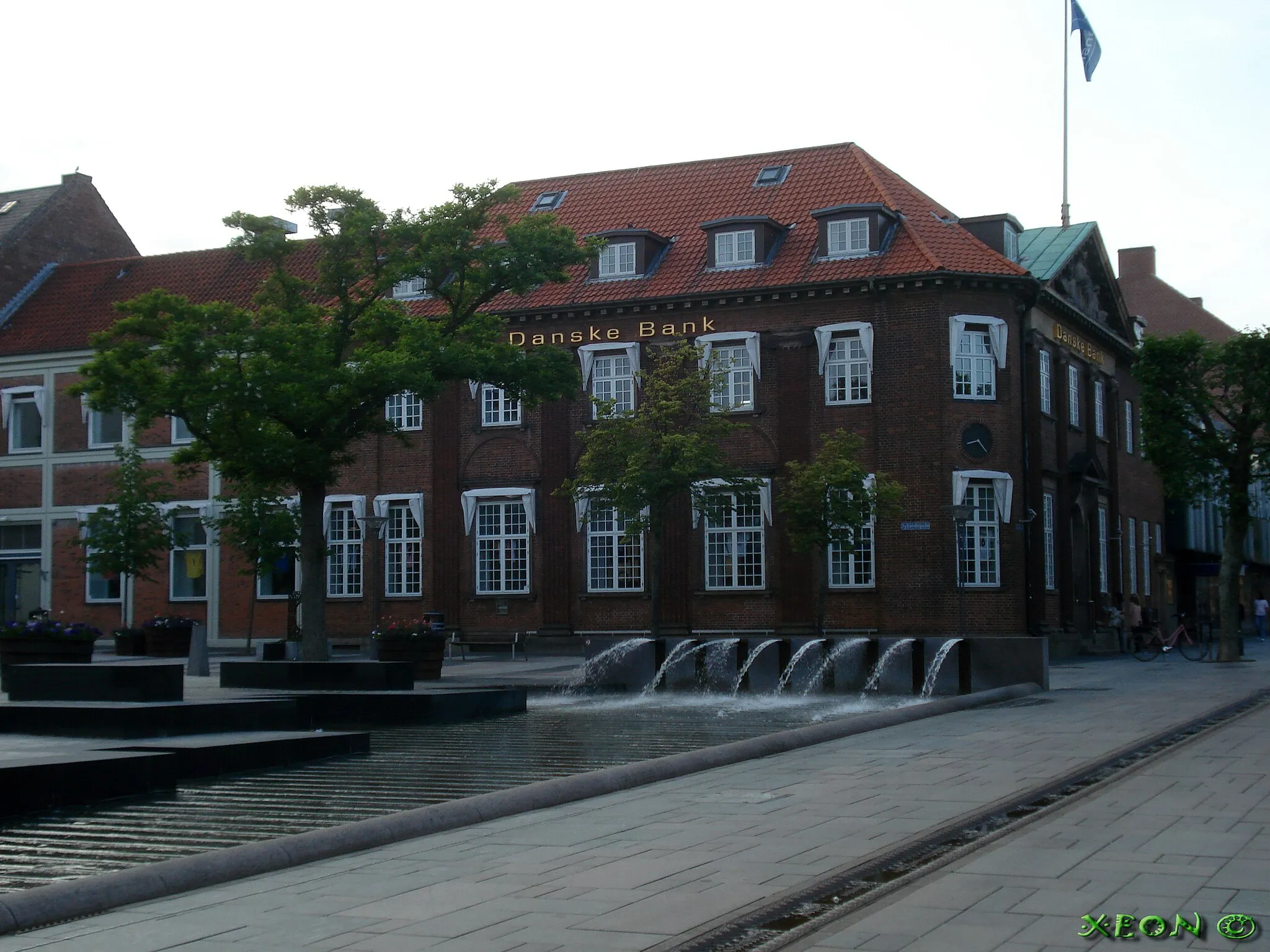 Photo showing: Danske Bank på hjørnet af Gothersgade/Jyllandsgade i Fredericia