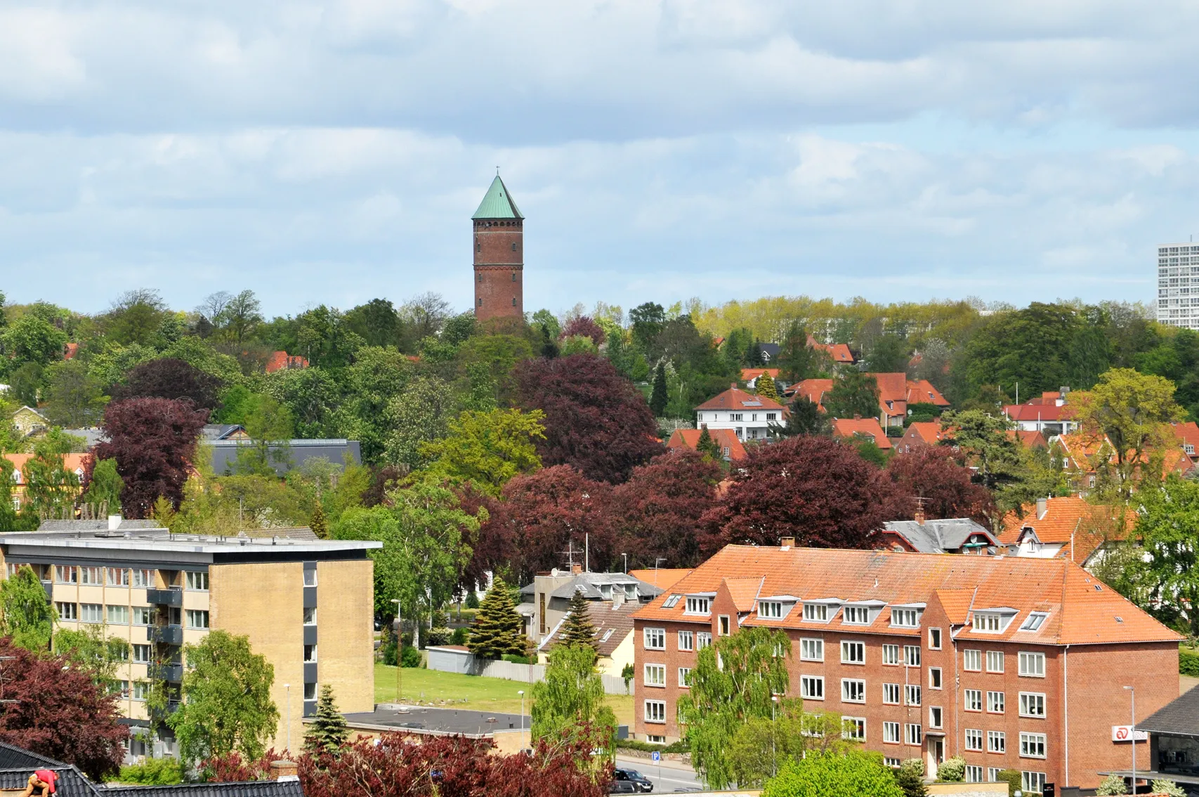 Photo showing: Det røde vandtårn ved Kløften i Haderslev