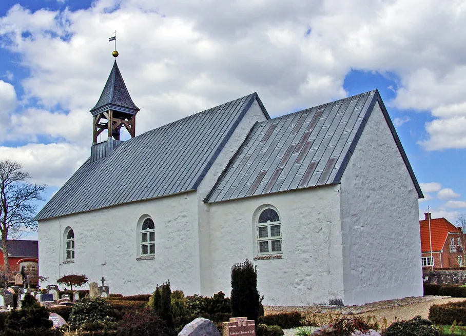 Photo showing: Hjerting kirke (jylland) fra sydøst