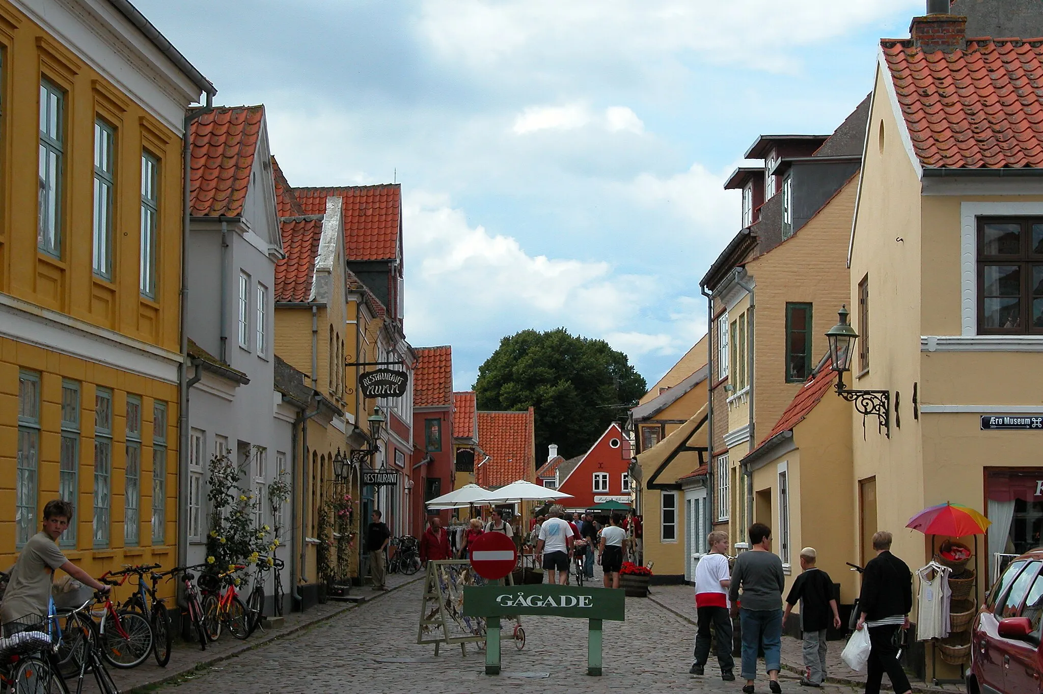 Photo showing: Ærøskøbing, Ærø island, Denmark. The walking street.